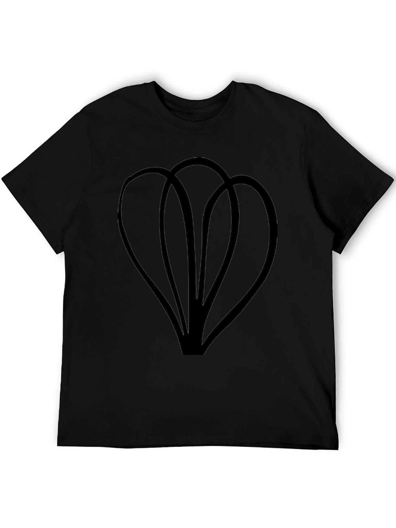 Abstract Floral Graphic Black T-Shirt