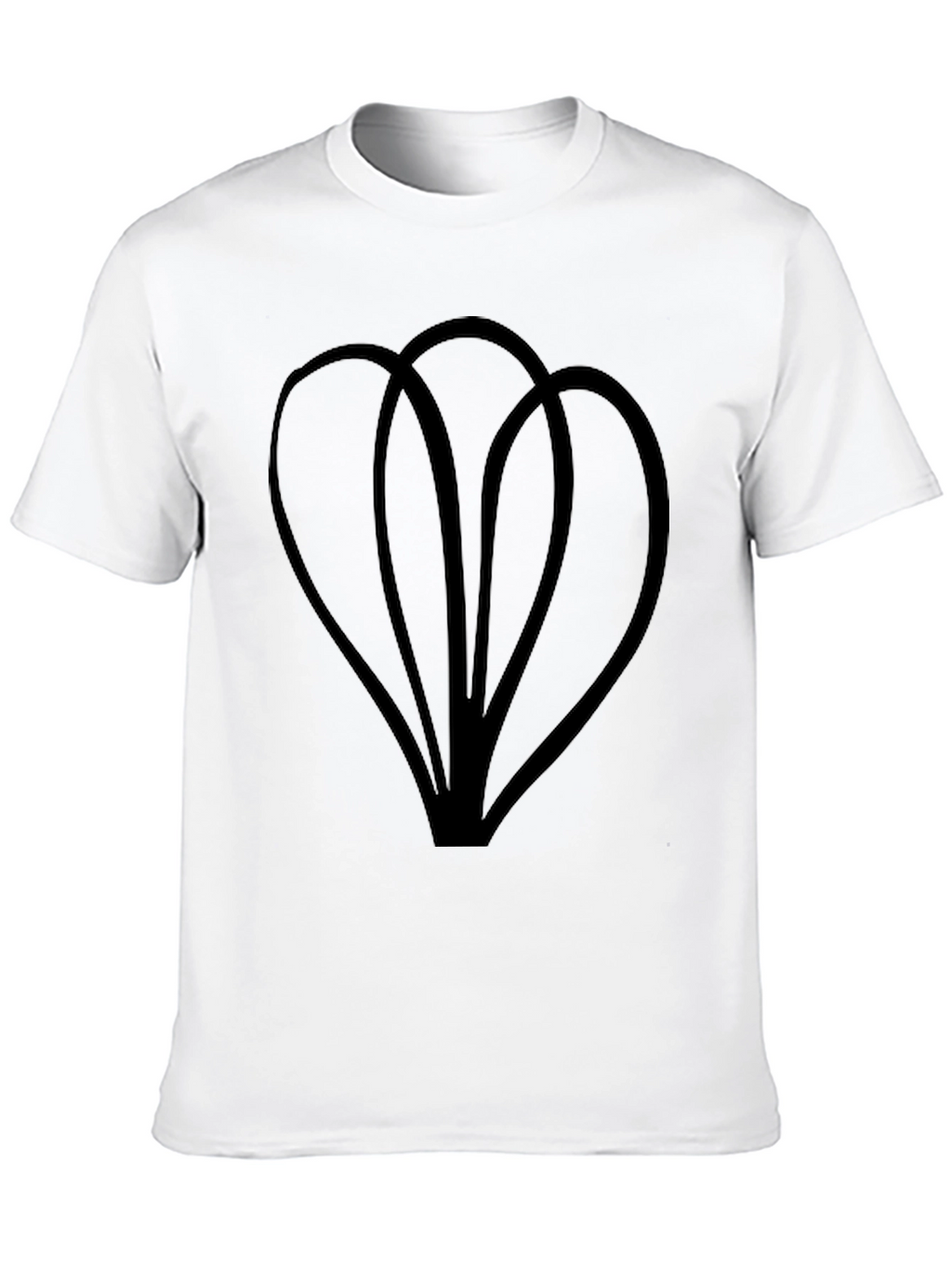 Abstract Floral Graphic Black T-Shirt