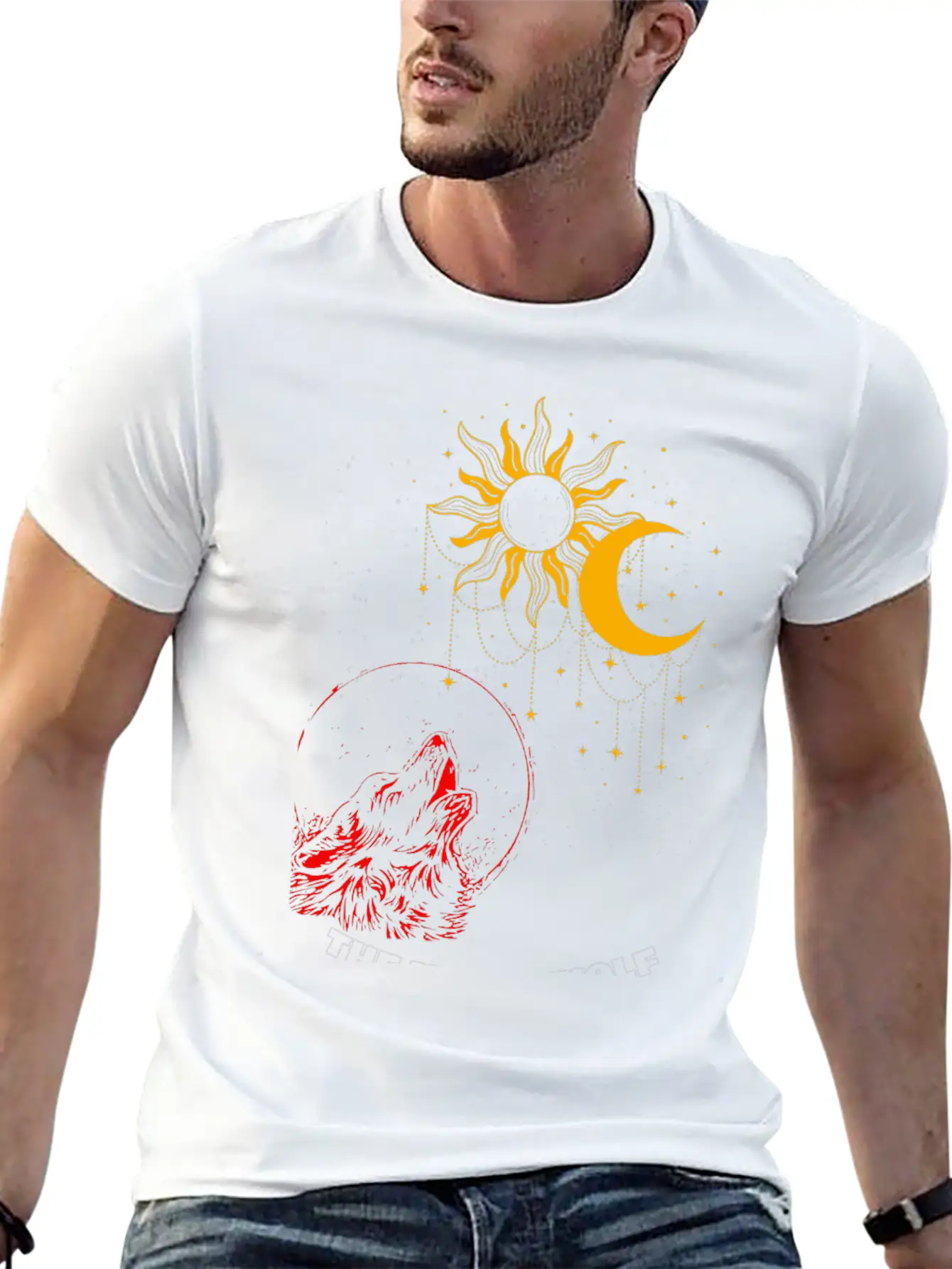 "Night Wolf – Lunar Howl Graphic Tee" Unisex Short Sleeve Soft Cotton T-Shirt – Casual Everyday Wear