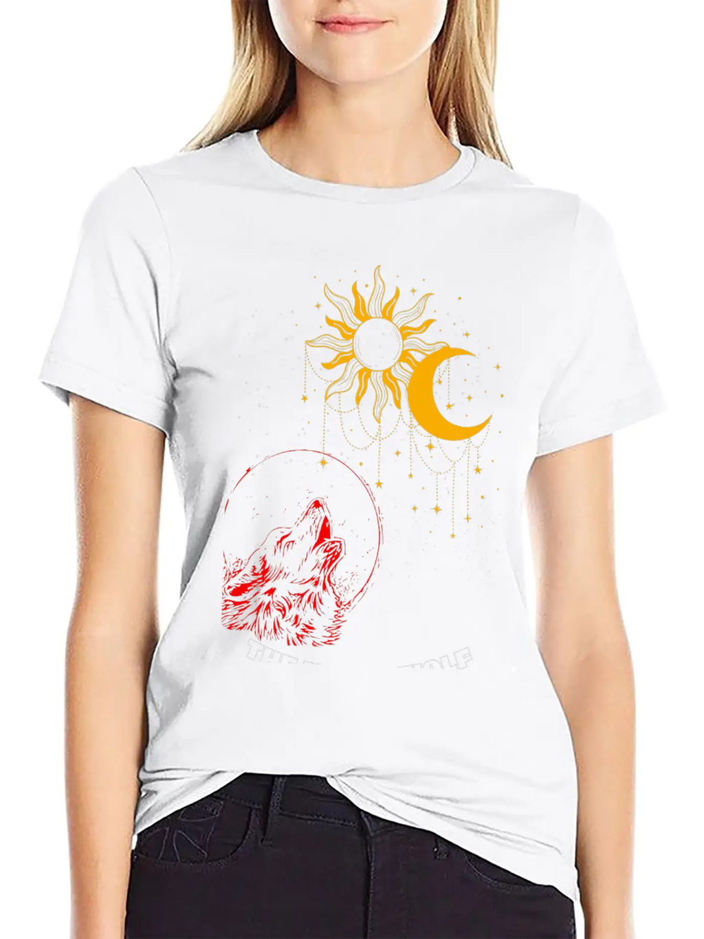 "Night Wolf – Lunar Howl Graphic Tee" Unisex Short Sleeve Soft Cotton T-Shirt – Casual Everyday Wear
