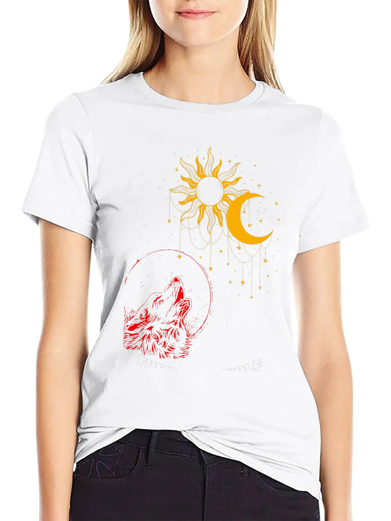 "Night Wolf – Lunar Howl Graphic Tee" Unisex Short Sleeve Soft Cotton T-Shirt – Casual Everyday Wear