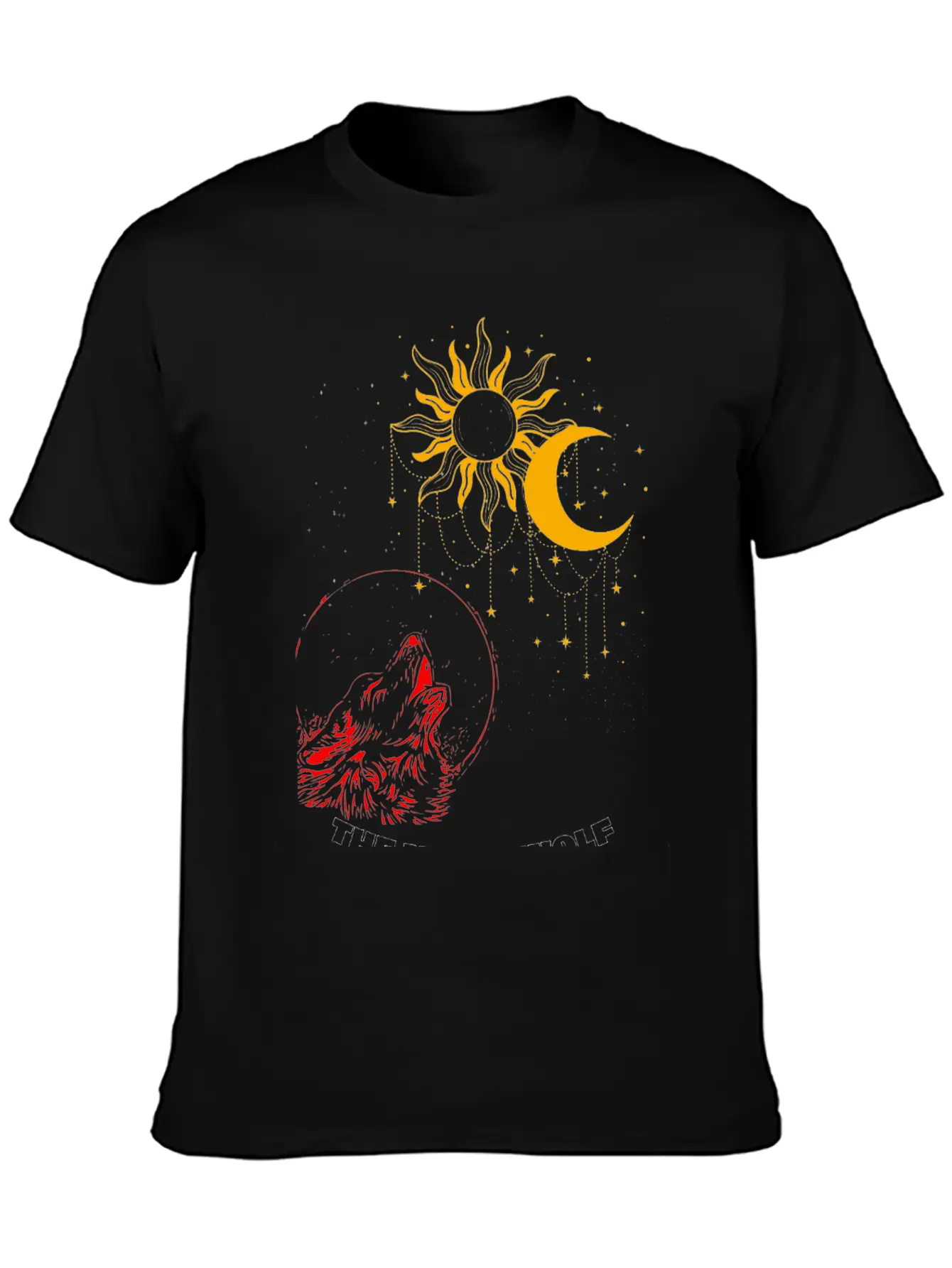 "Night Wolf – Lunar Howl Graphic Tee" Unisex Short Sleeve Soft Cotton T-Shirt – Casual Everyday Wear