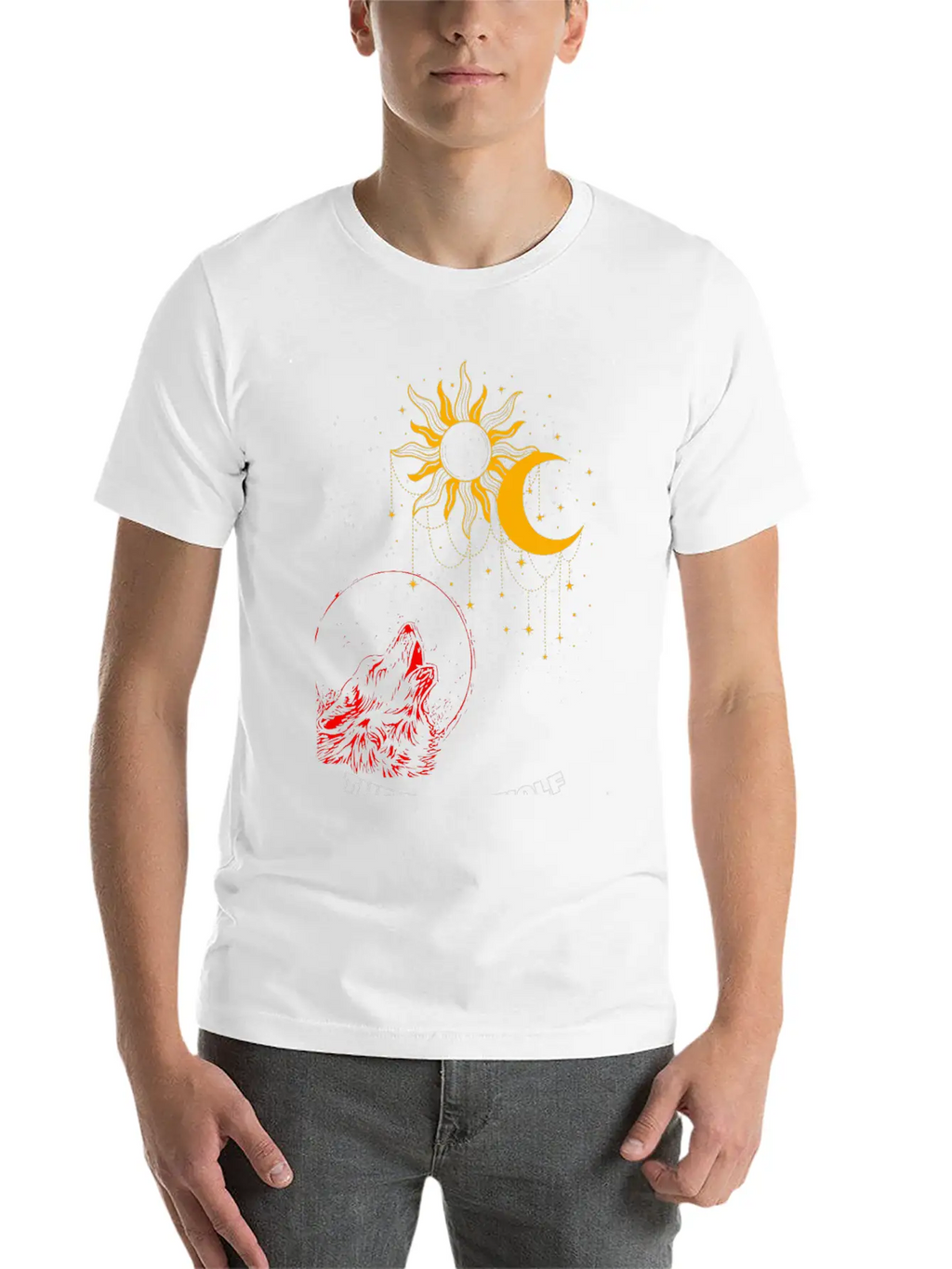 "Night Wolf – Lunar Howl Graphic Tee" Unisex Short Sleeve Soft Cotton T-Shirt – Casual Everyday Wear