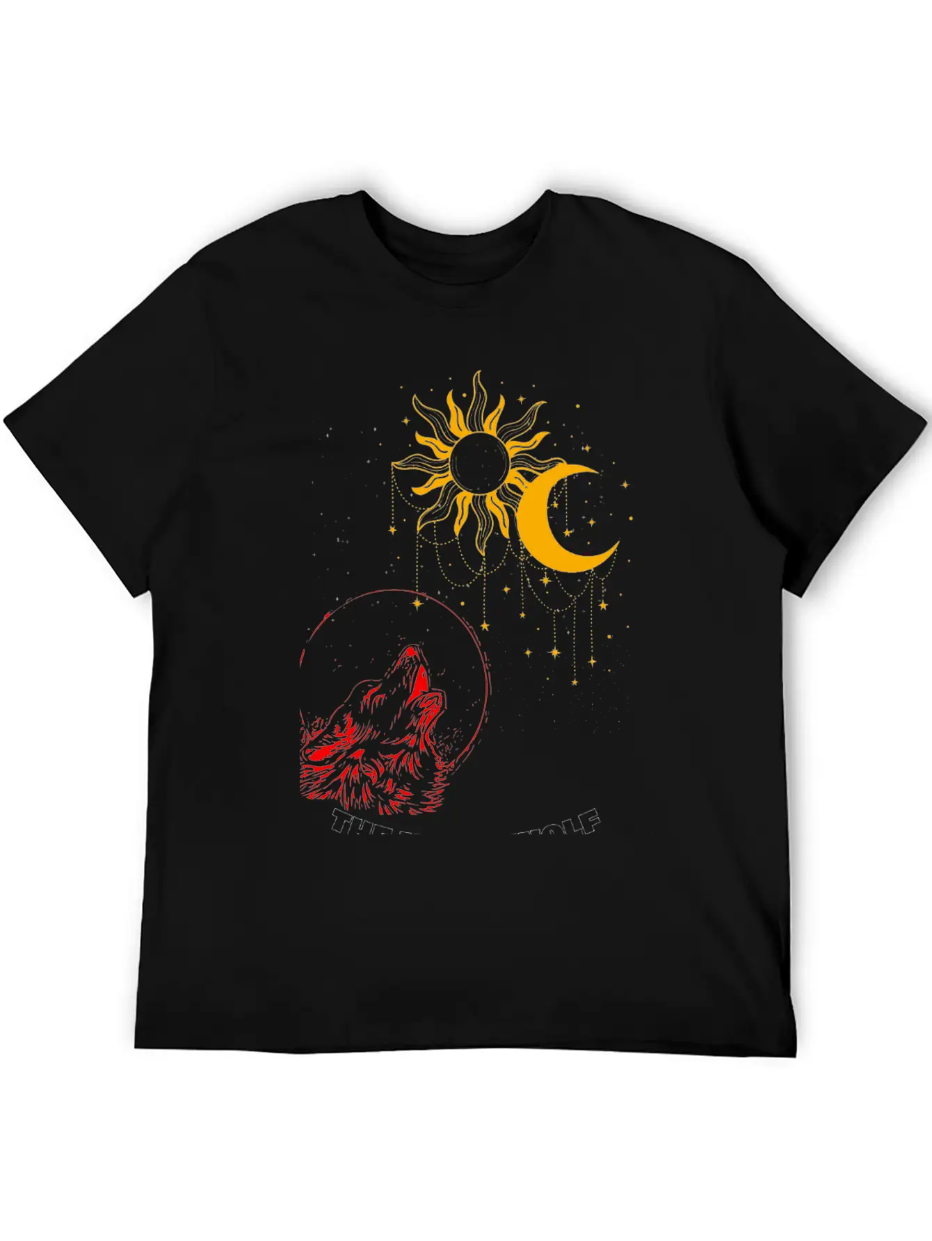 "Night Wolf – Lunar Howl Graphic Tee" Unisex Short Sleeve Soft Cotton T-Shirt – Casual Everyday Wear
