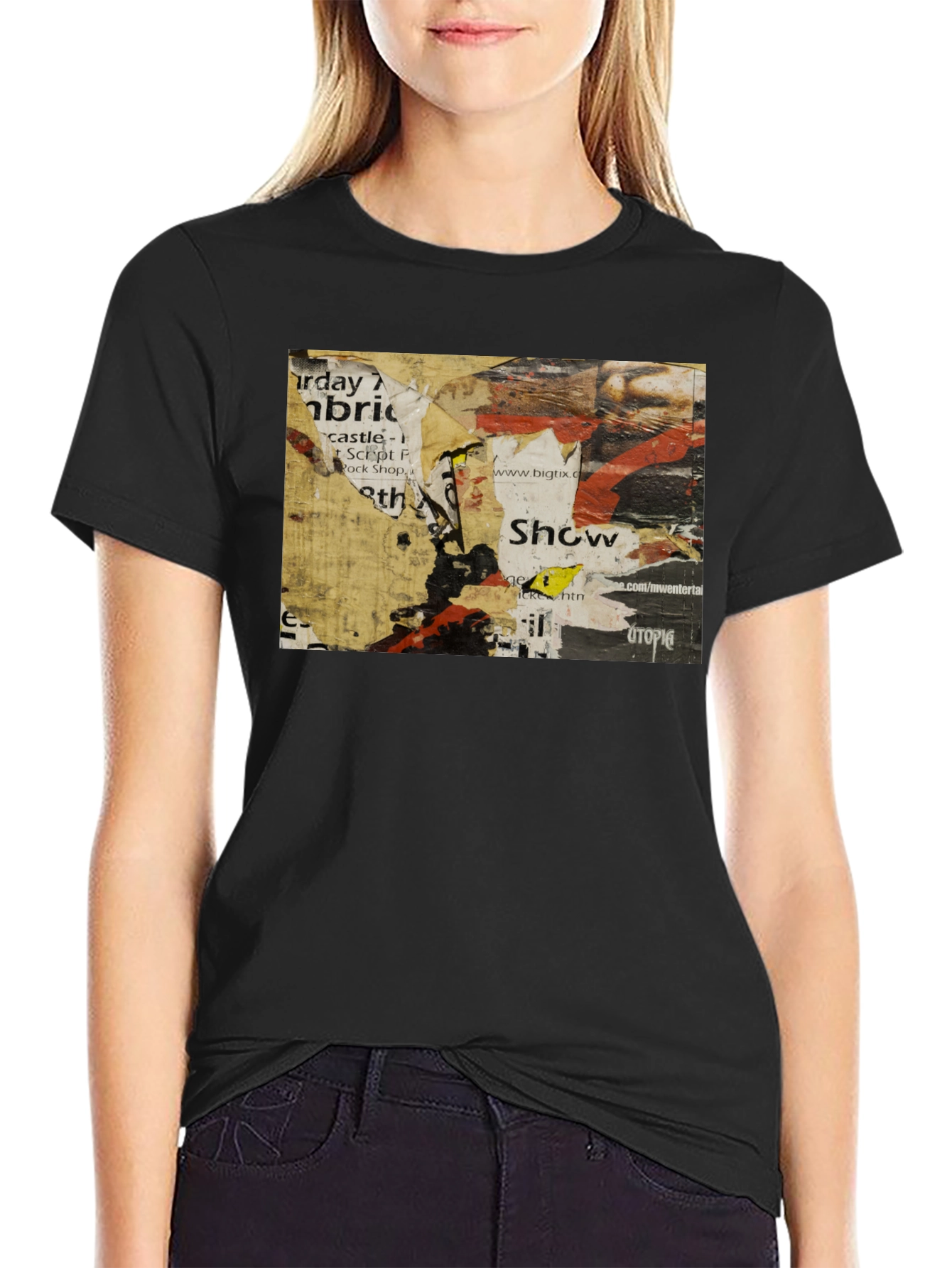 Abstract Urban Art Black T-Shirt