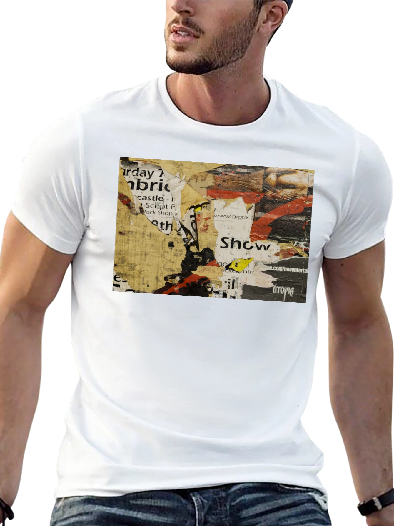 Abstract Urban Art Black T-Shirt