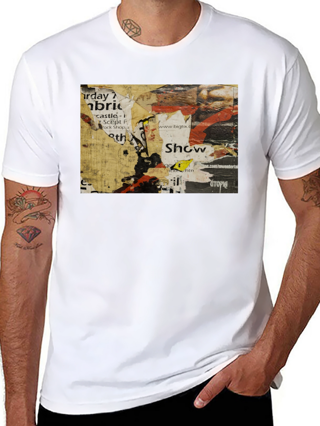 Abstract Urban Art Black T-Shirt