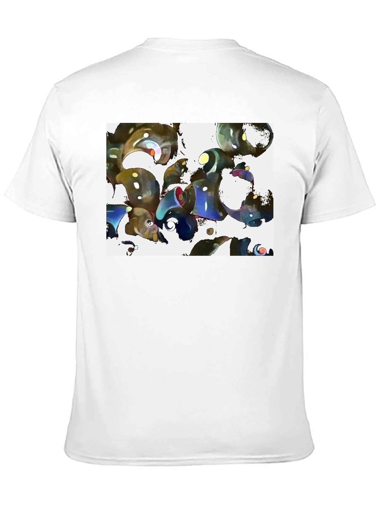 Abstract Design Black Cotton Tee