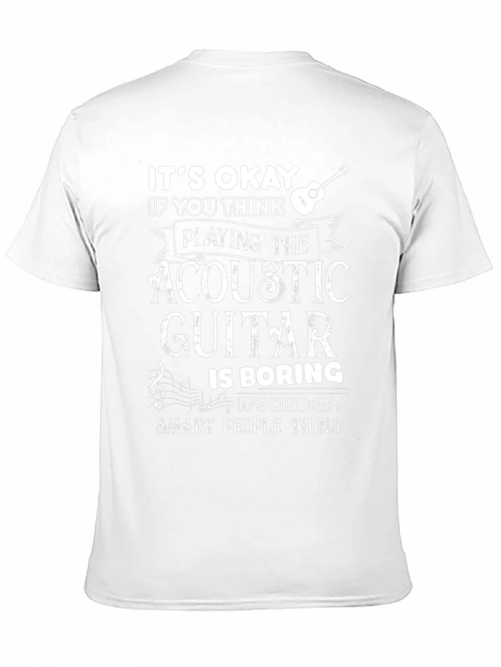Acoustic Guitar Smart People Black T-Shirt