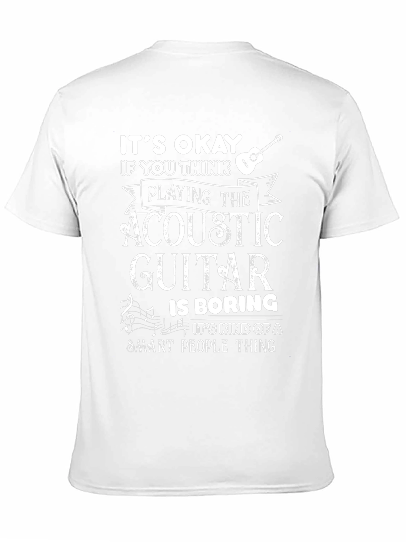 Acoustic Guitar Smart People Black T-Shirt