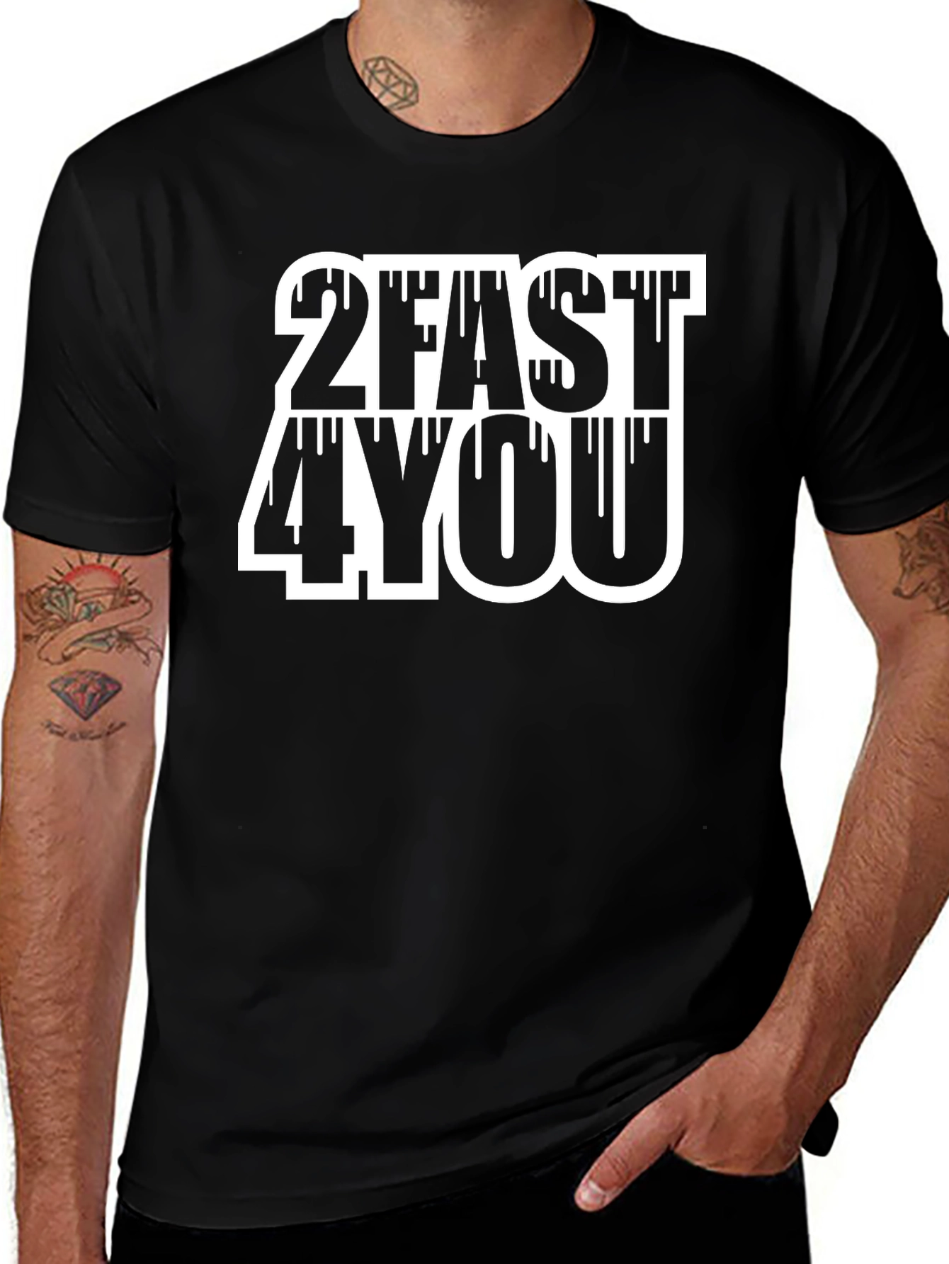 2 Fast 4 You Graphic T-Shirt - Black