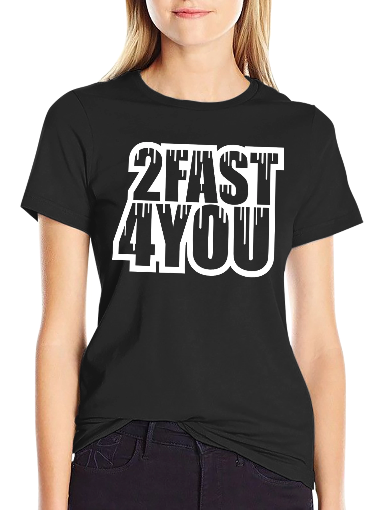 2 Fast 4 You Graphic T-Shirt - Black