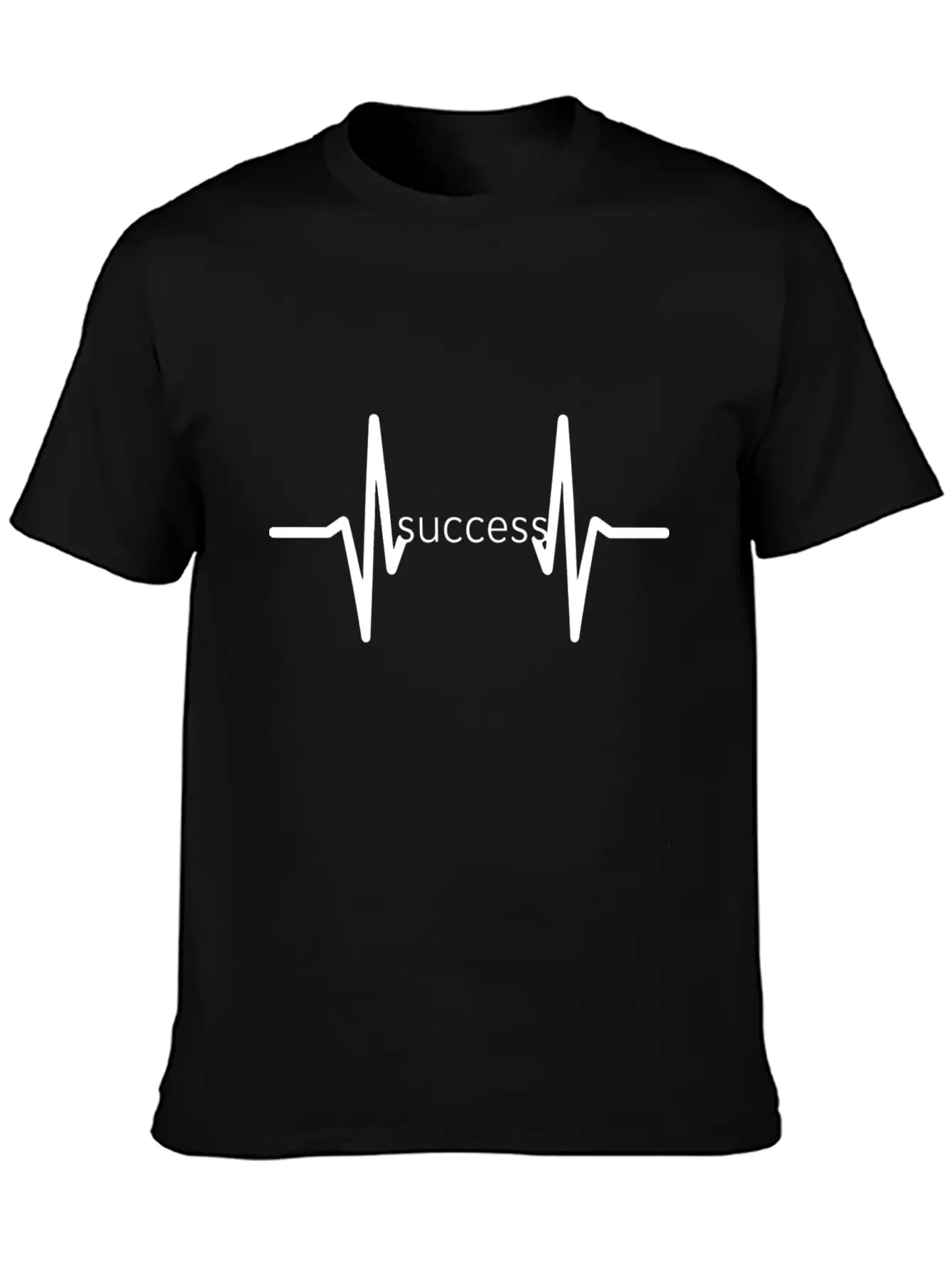 "Pulse Of Success" Classic Crew Neck Graphic Tee – Everyday Minimal Look
