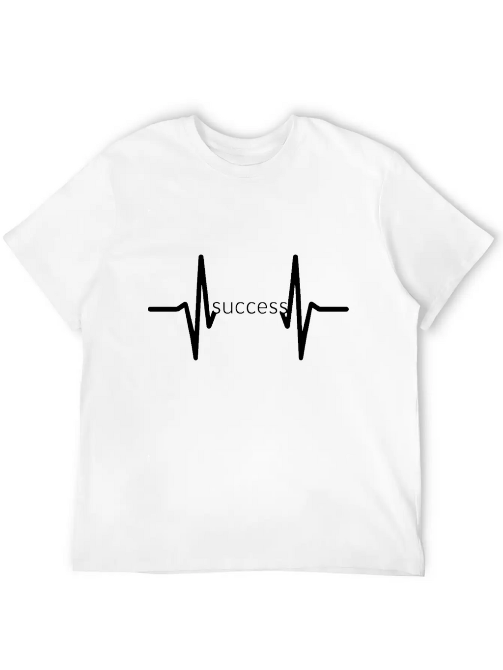 "Pulse Of Success" Classic Crew Neck Graphic Tee – Everyday Minimal Look