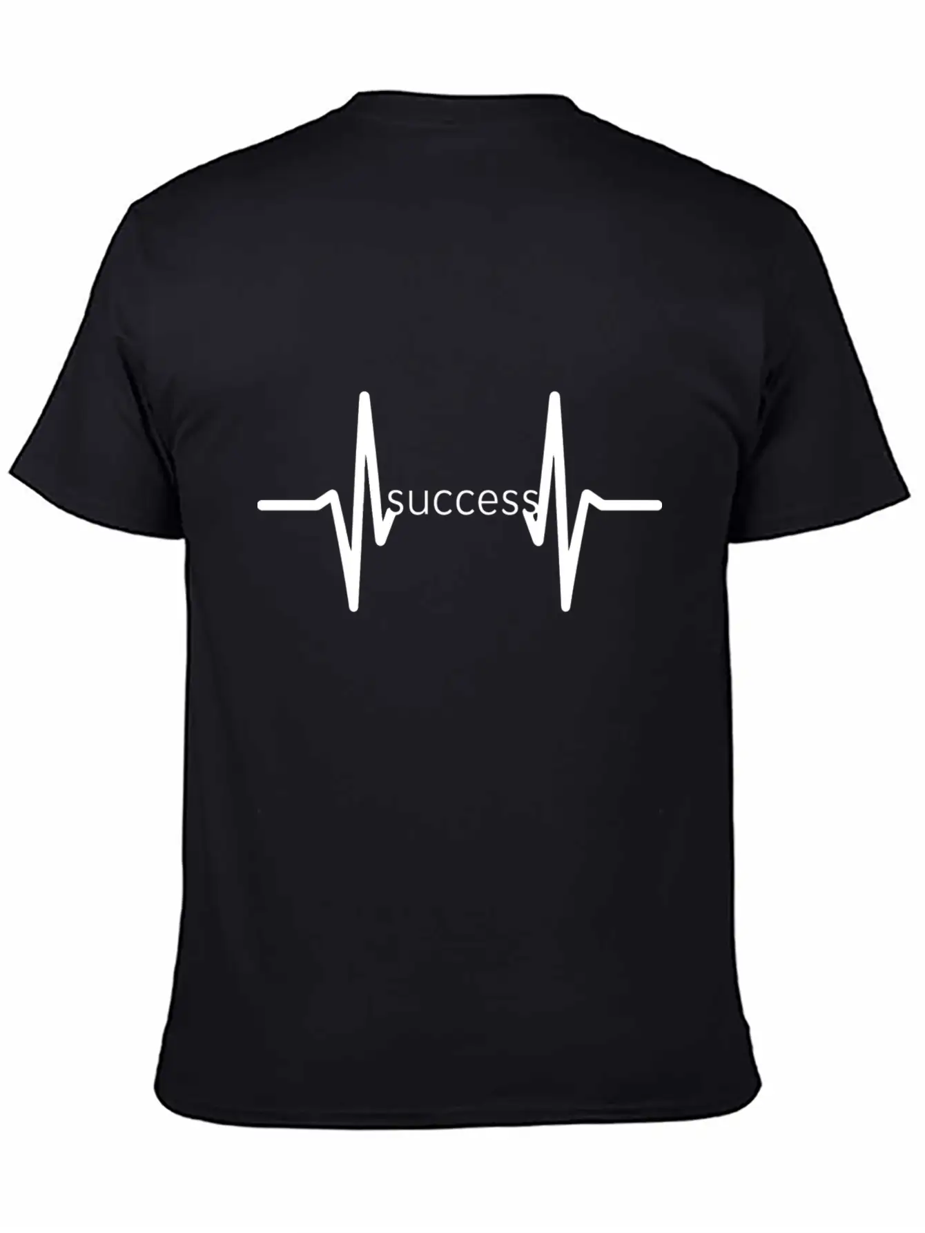 "Pulse Of Success" Classic Crew Neck Graphic Tee – Everyday Minimal Look