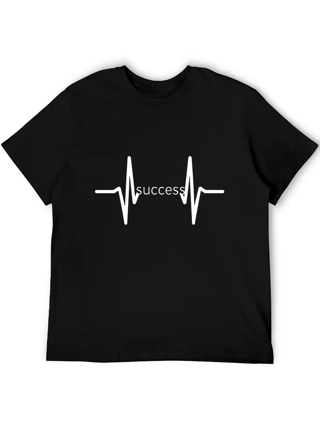 "Pulse Of Success" Classic Crew Neck Graphic Tee – Everyday Minimal Look