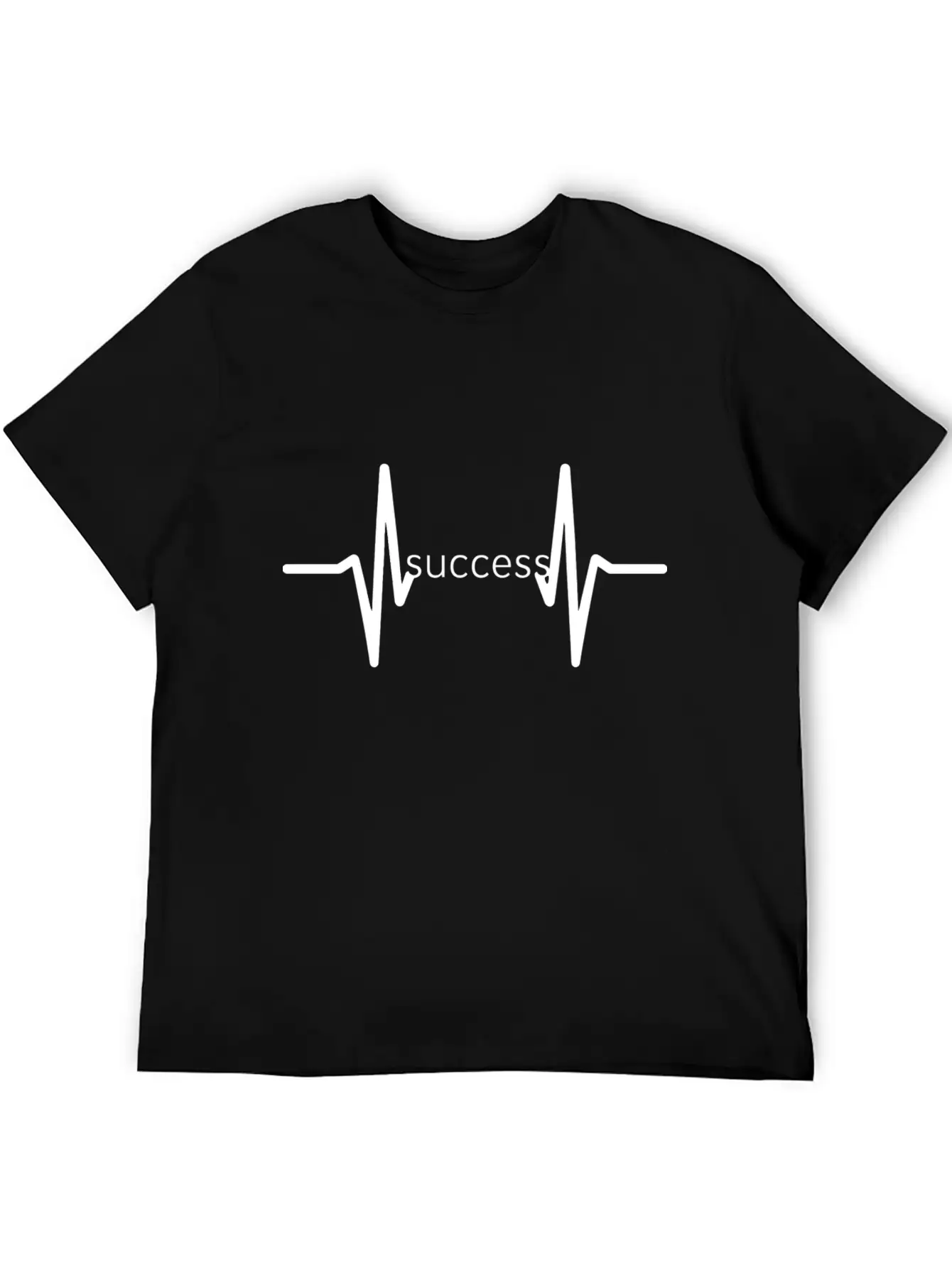 "Pulse Of Success" Classic Crew Neck Graphic Tee – Everyday Minimal Look