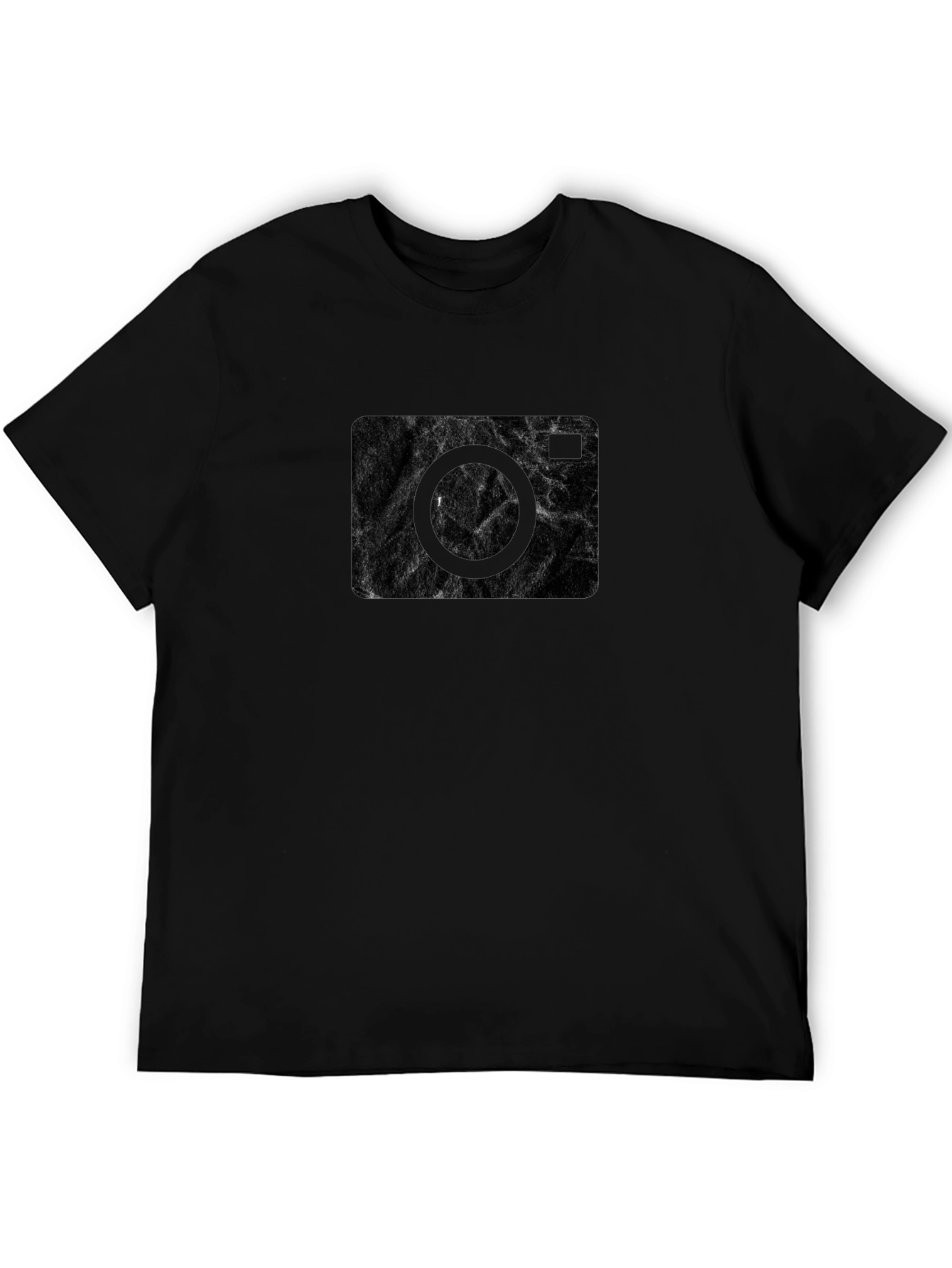 Abstract Camera Graphic Black T-Shirt