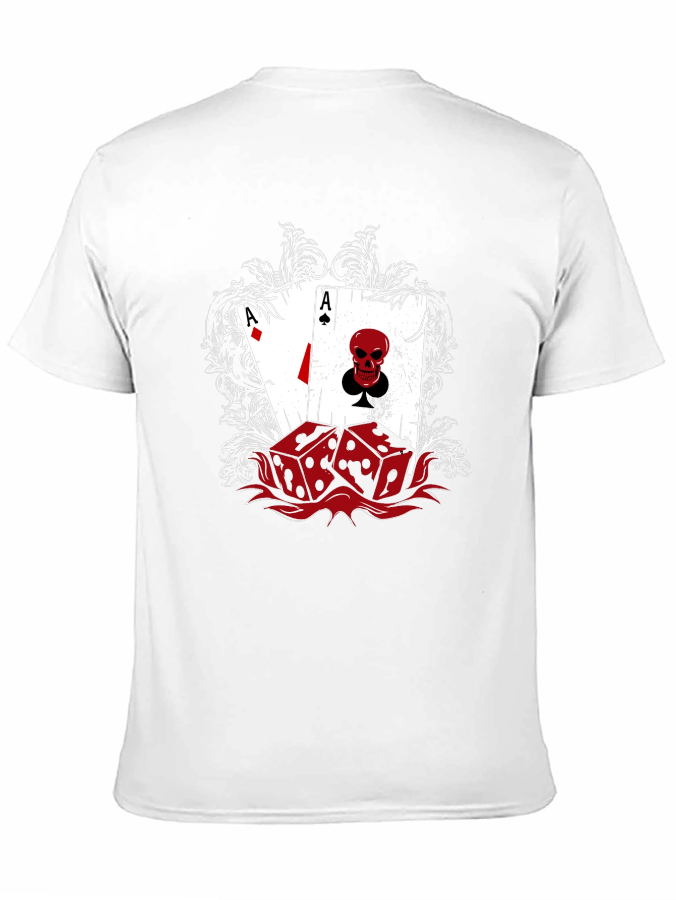 Ace & Skull Graphic Tee - Lucky Dice Black T-Shirt