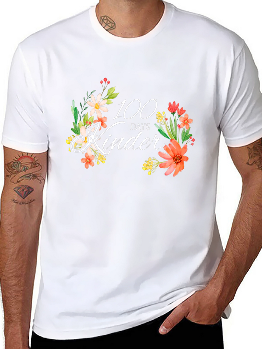 100 Days of Kinder Floral T-Shirt