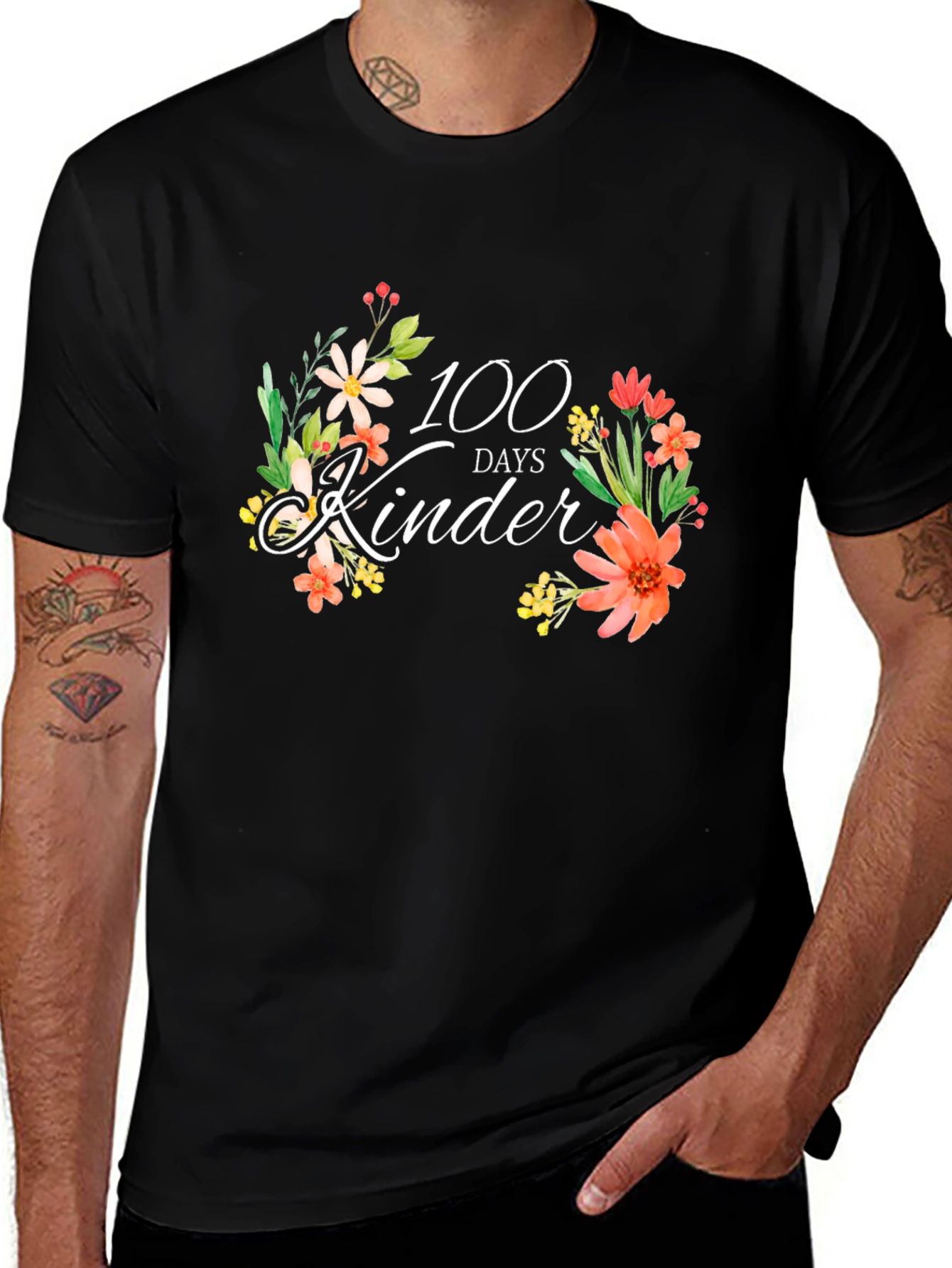 100 Days of Kinder Floral T-Shirt