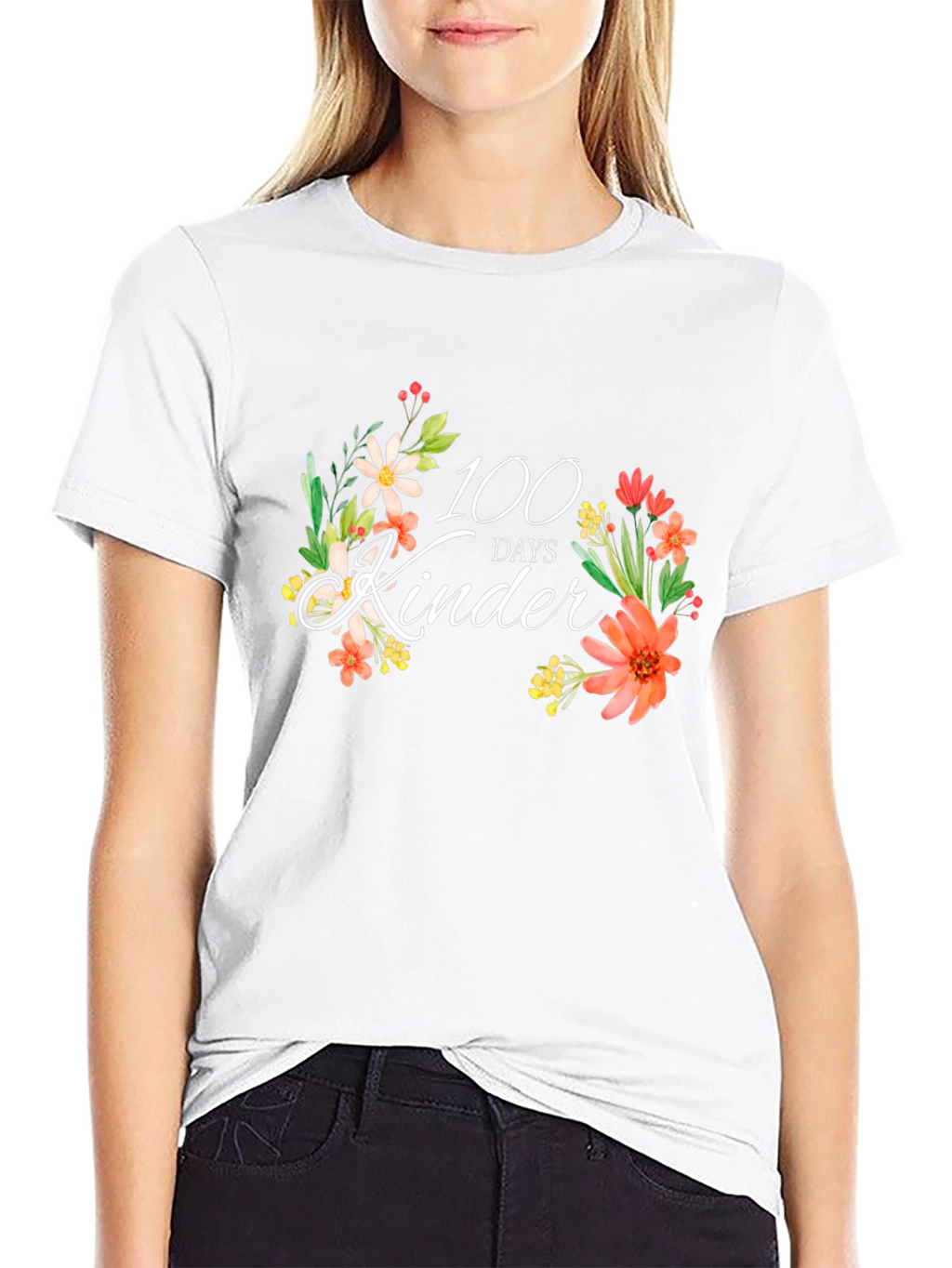 100 Days of Kinder Floral T-Shirt