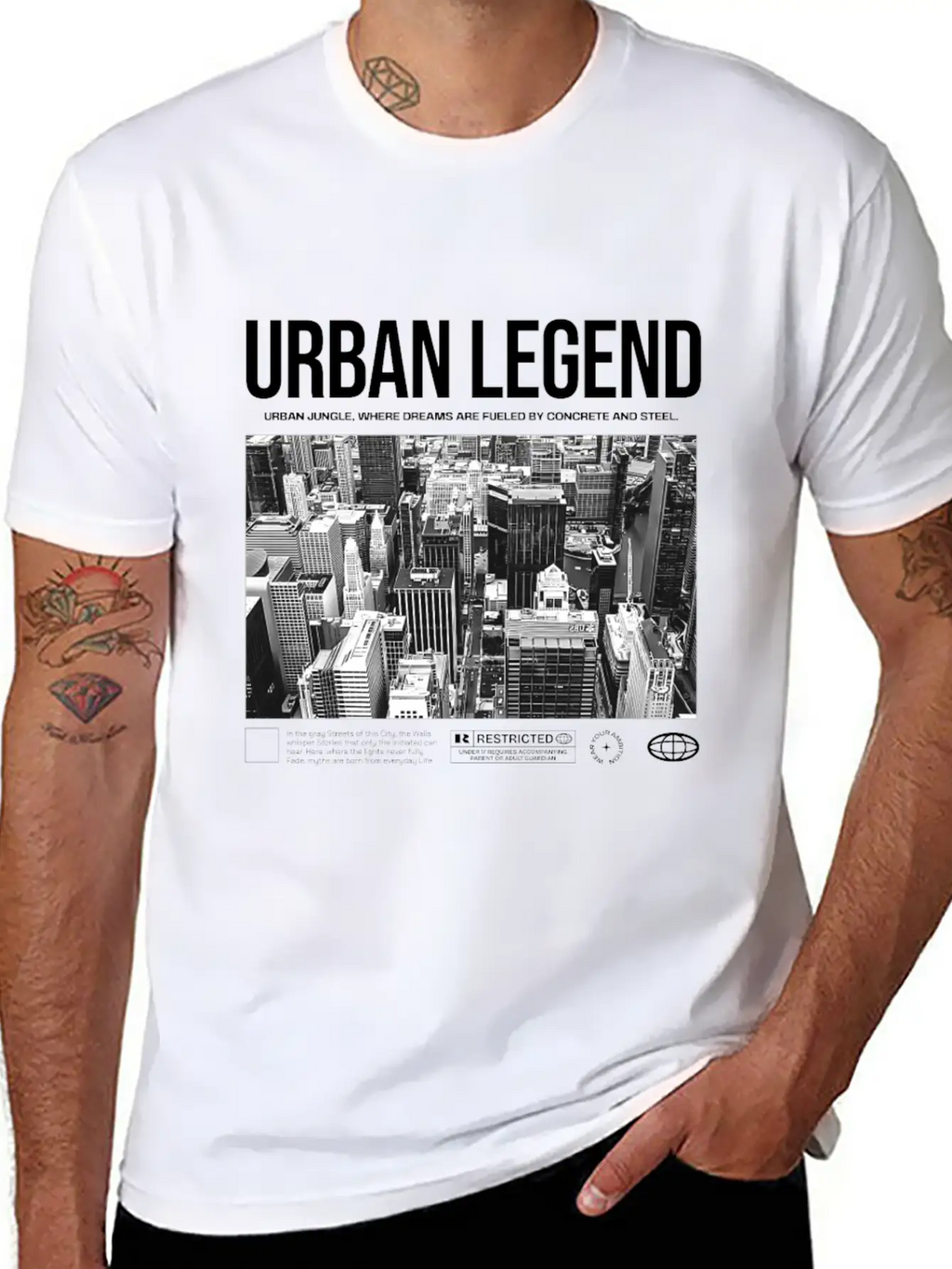 "Urban Legend" - Powerful Streetwear Design Unisex Short Sleeve Soft Cotton T-Shirt – Casual Everyday Wear