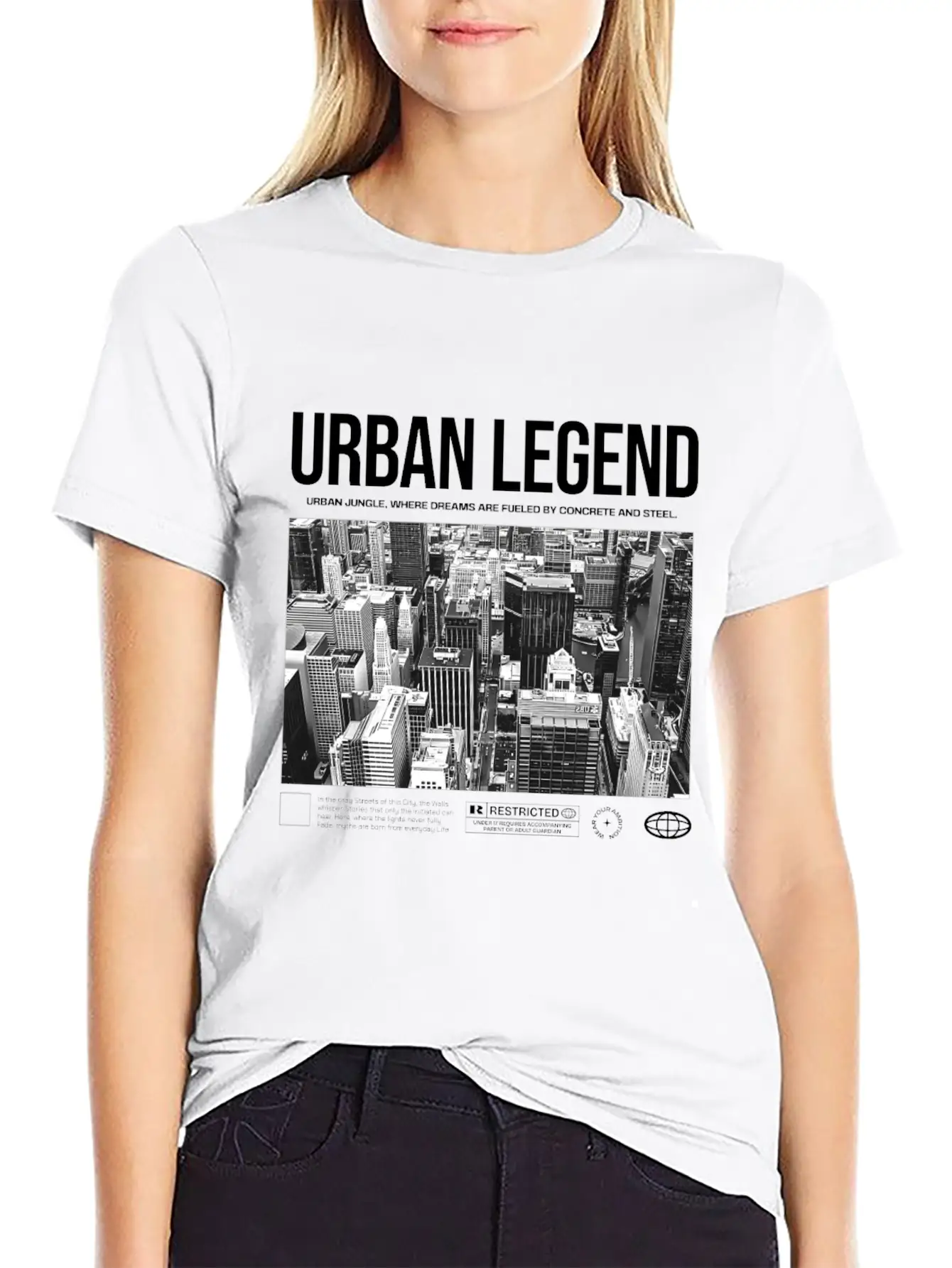 "Urban Legend" - Powerful Streetwear Design Unisex Short Sleeve Soft Cotton T-Shirt – Casual Everyday Wear