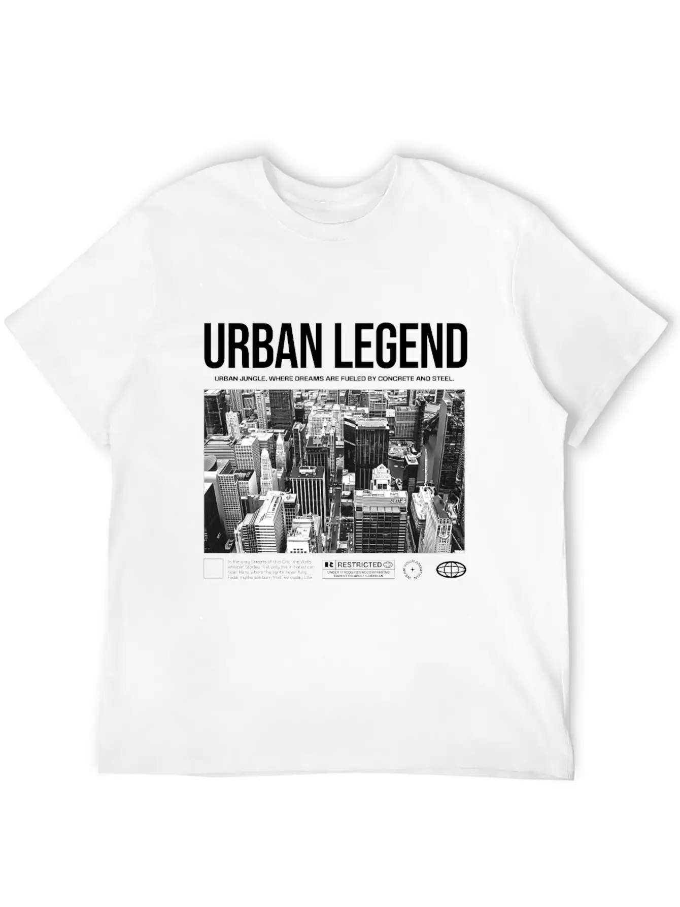 "Urban Legend" - Powerful Streetwear Design Unisex Short Sleeve Soft Cotton T-Shirt – Casual Everyday Wear