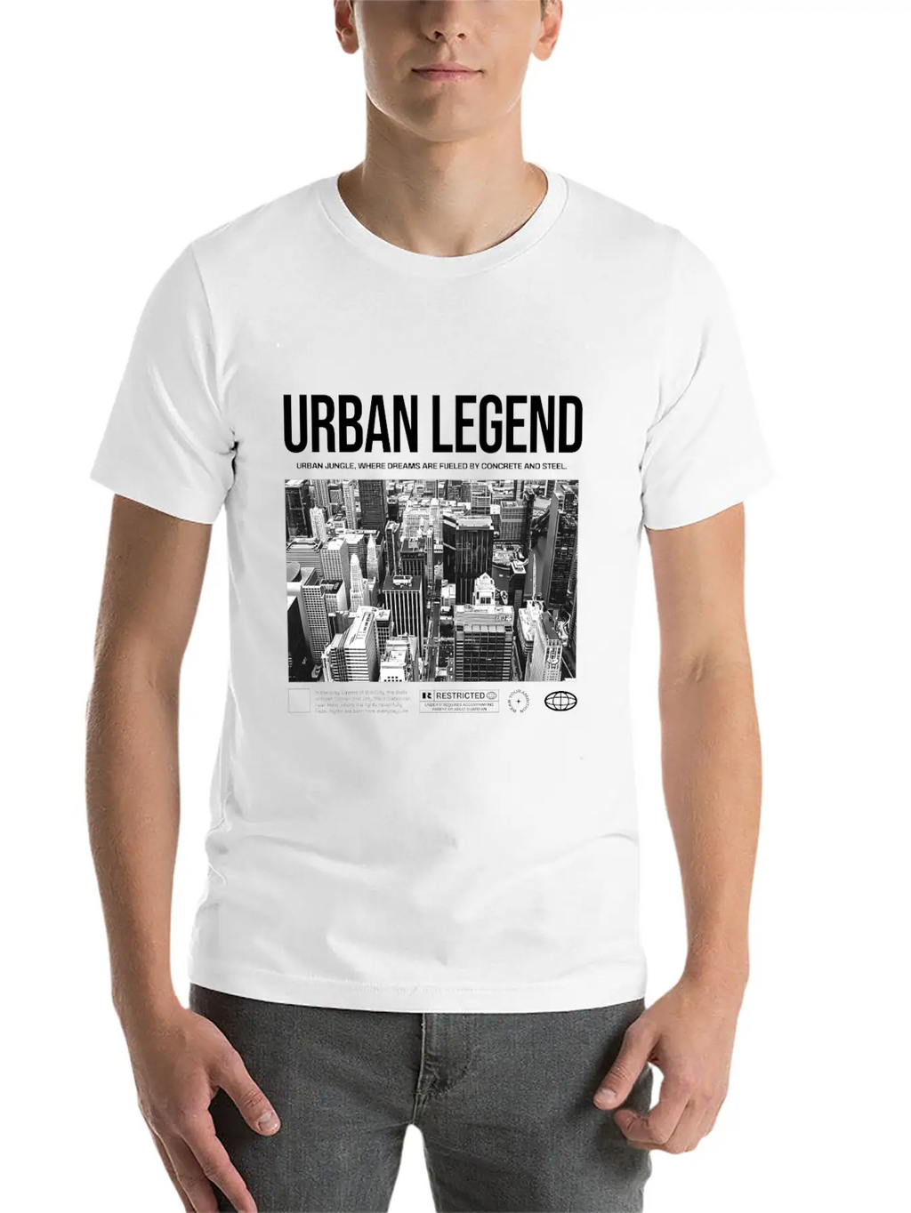 "Urban Legend" - Powerful Streetwear Design Unisex Short Sleeve Soft Cotton T-Shirt – Casual Everyday Wear