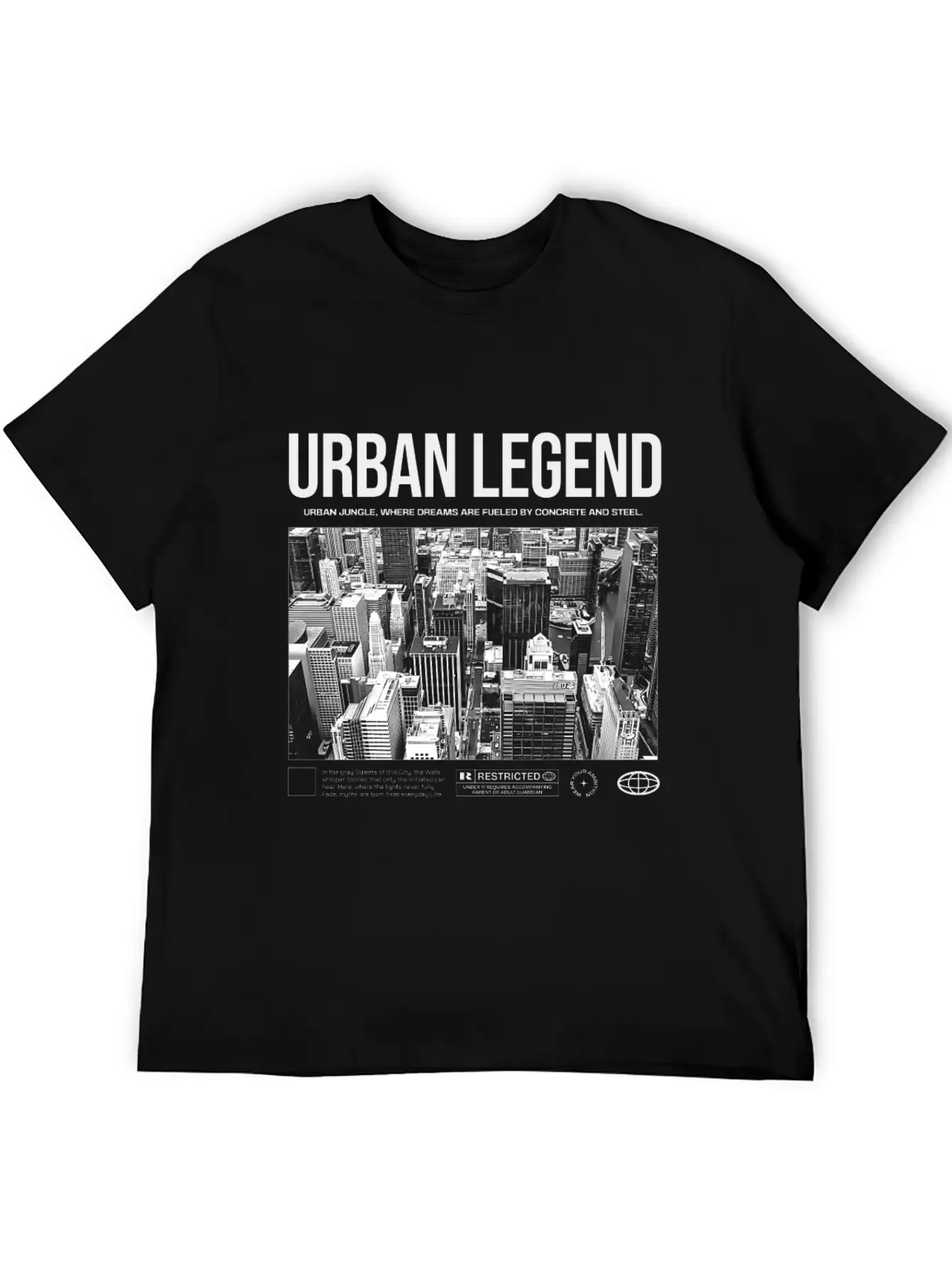 "Urban Legend" - Powerful Streetwear Design Unisex Short Sleeve Soft Cotton T-Shirt – Casual Everyday Wear