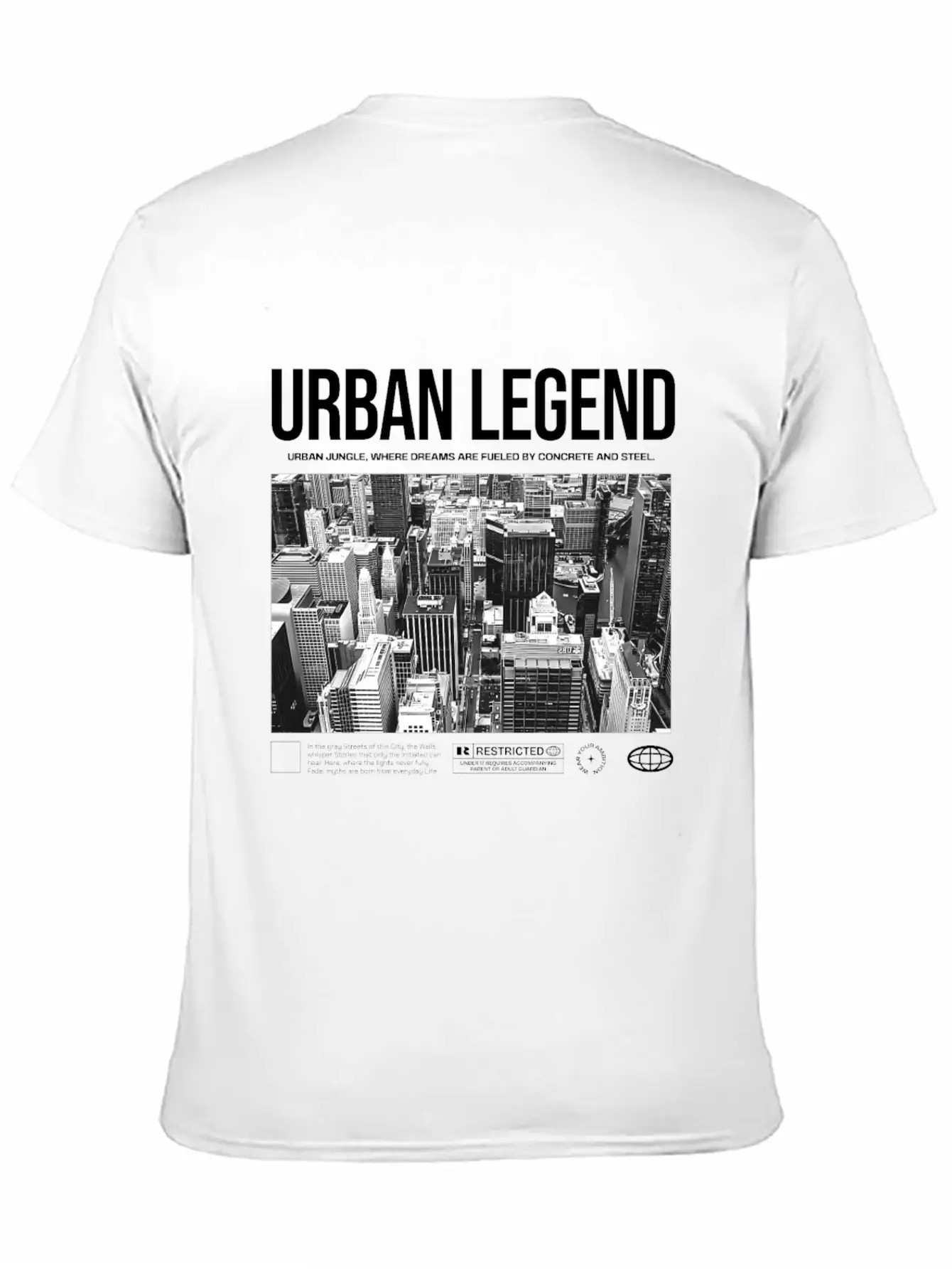 "Urban Legend" - Powerful Streetwear Design Unisex Short Sleeve Soft Cotton T-Shirt – Casual Everyday Wear