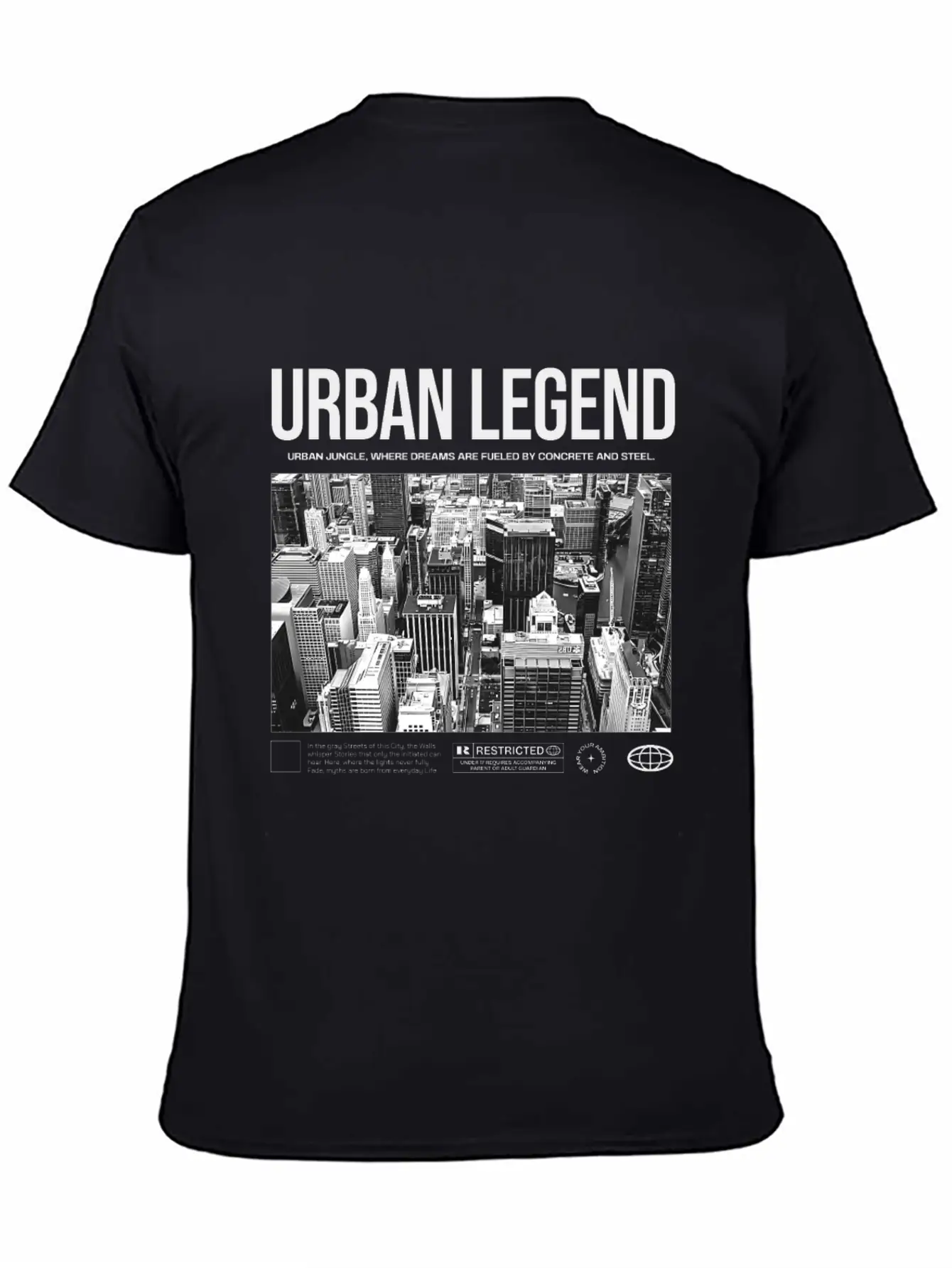 "Urban Legend" - Powerful Streetwear Design Unisex Short Sleeve Soft Cotton T-Shirt – Casual Everyday Wear