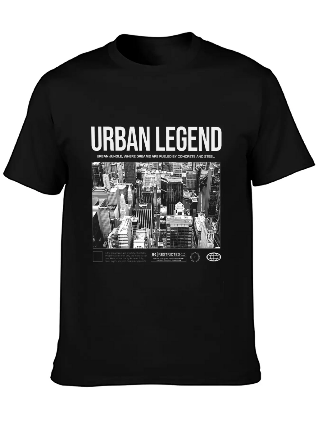 "Urban Legend" - Powerful Streetwear Design Unisex Short Sleeve Soft Cotton T-Shirt – Casual Everyday Wear