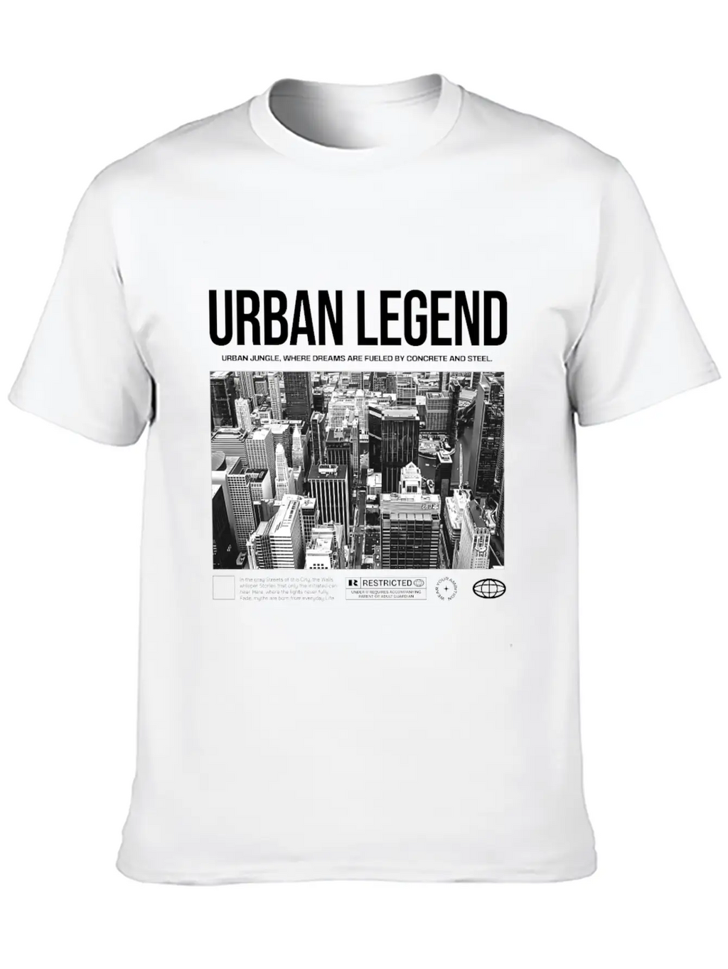 "Urban Legend" - Powerful Streetwear Design Unisex Short Sleeve Soft Cotton T-Shirt – Casual Everyday Wear