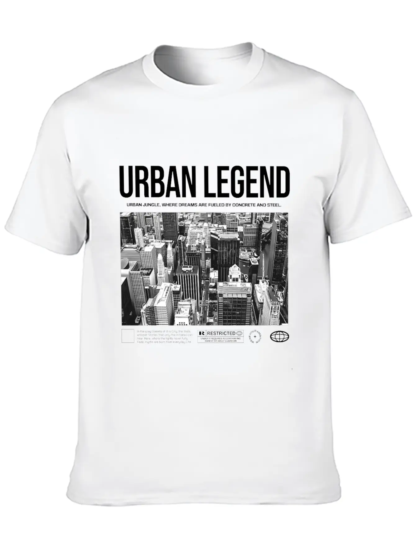 "Urban Legend" - Powerful Streetwear Design Unisex Short Sleeve Soft Cotton T-Shirt – Casual Everyday Wear