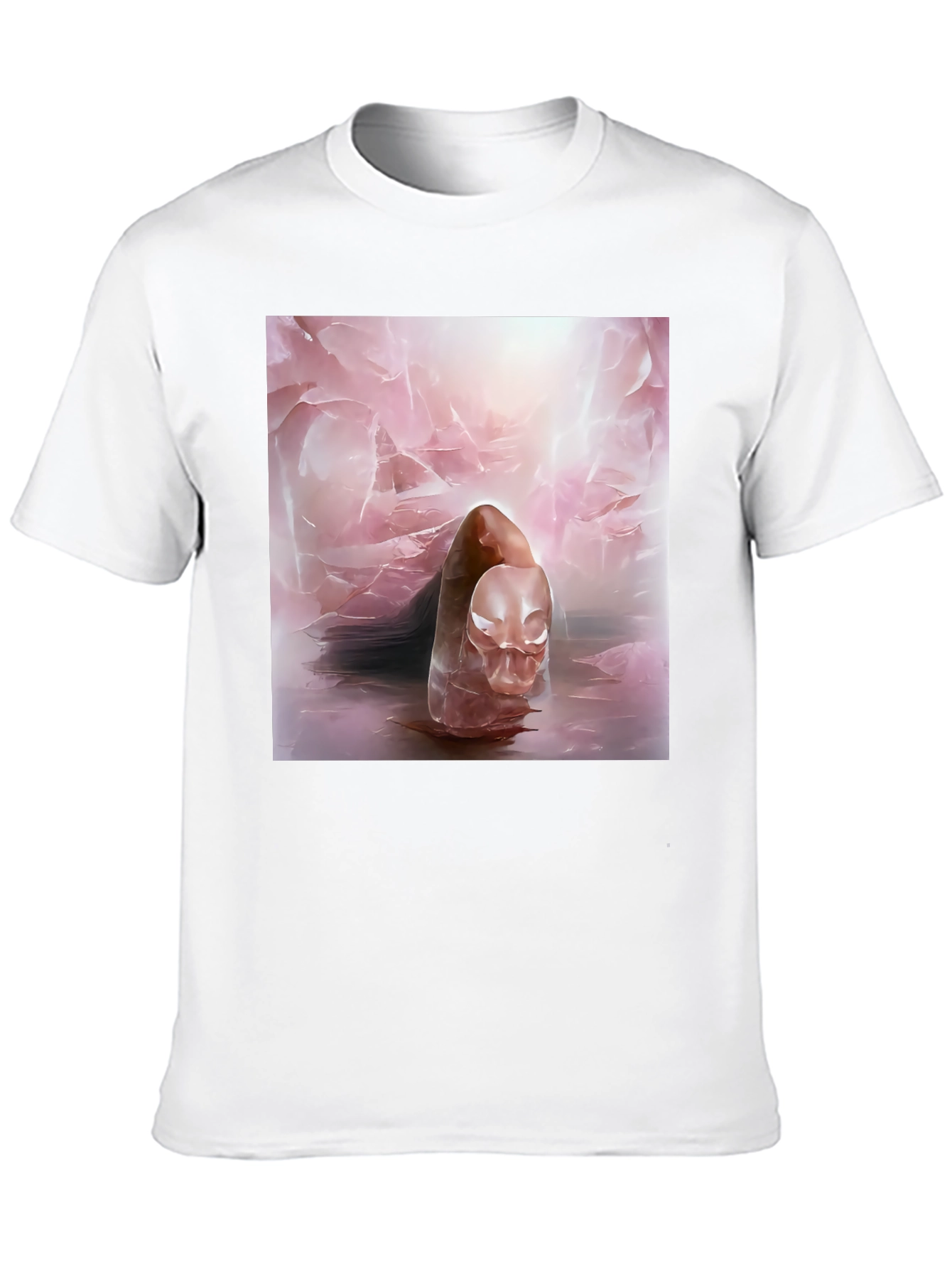 Abstract Art Tee - Ethereal Pink Design