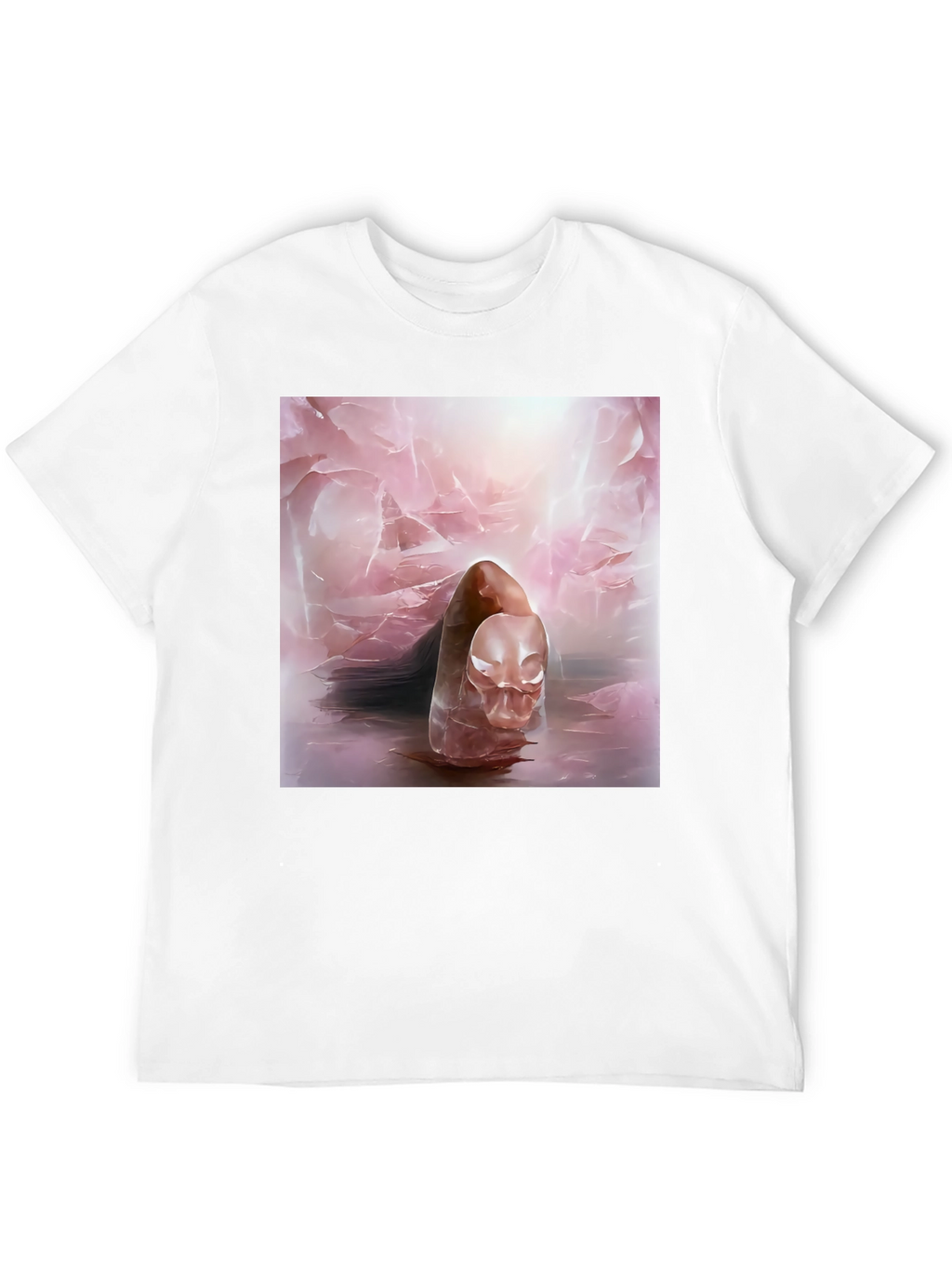 Abstract Art Tee - Ethereal Pink Design