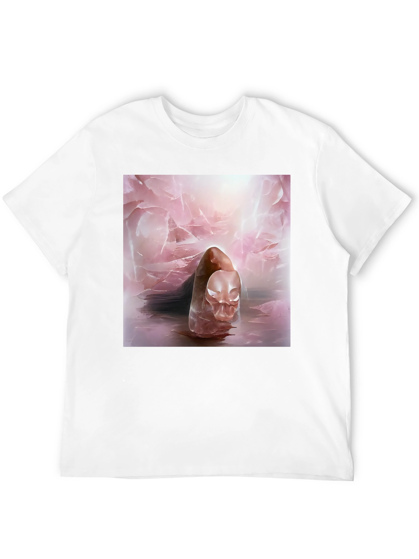 Abstract Art Tee - Ethereal Pink Design