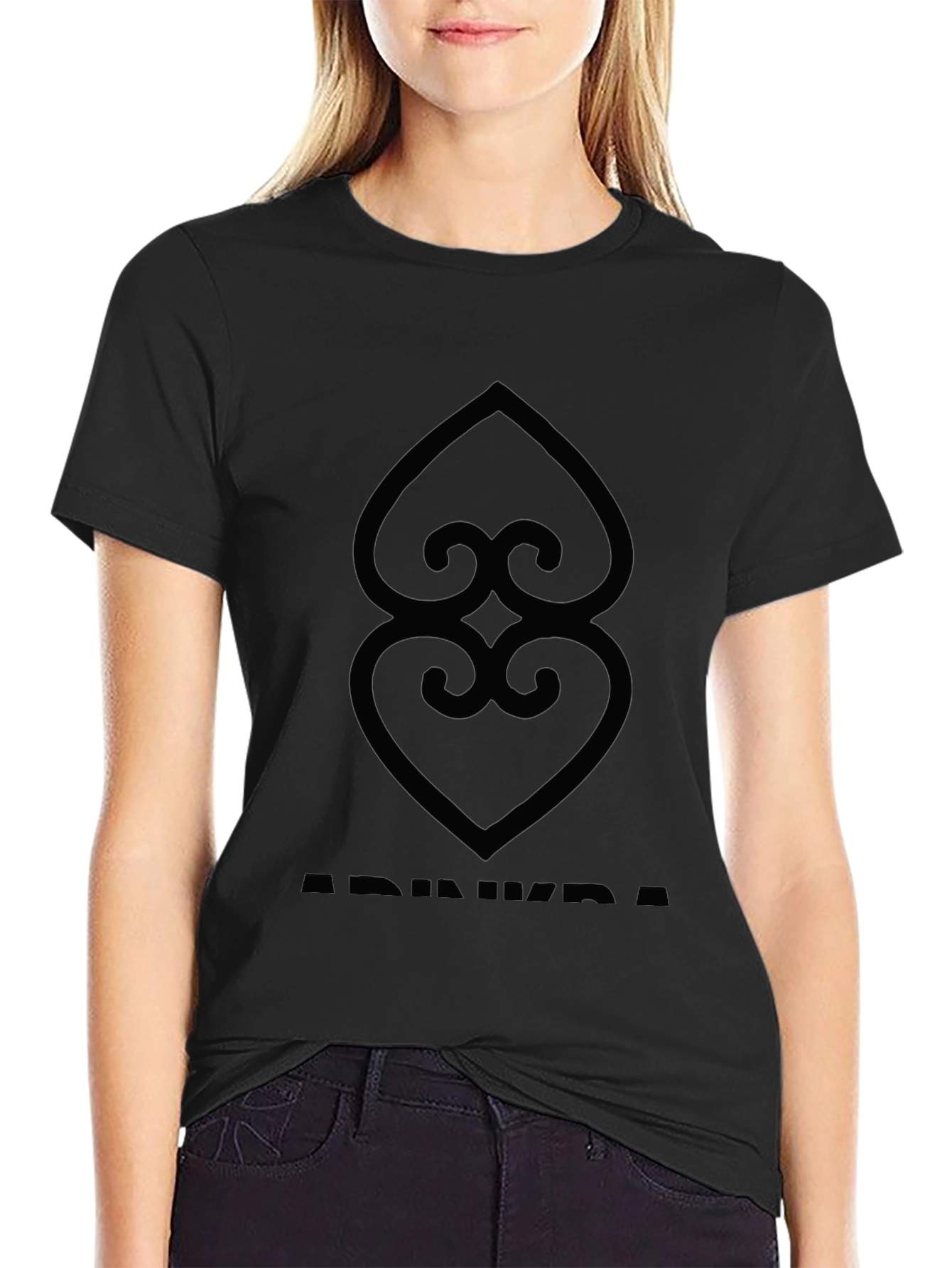 Adinkra Symbol T-Shirt: Black Graphic Tee
