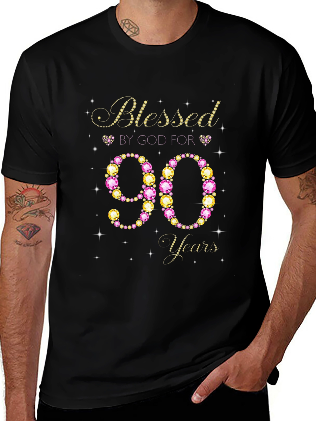 Blessed by God for 90 Years Birthday T-Shirt