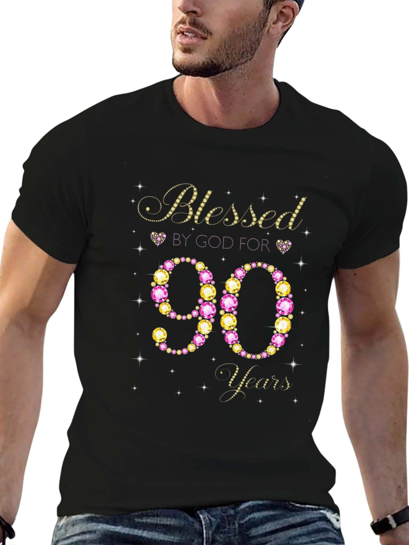 Blessed by God for 90 Years Birthday T-Shirt
