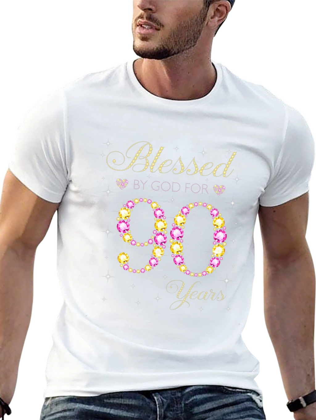 Blessed by God for 90 Years Birthday T-Shirt