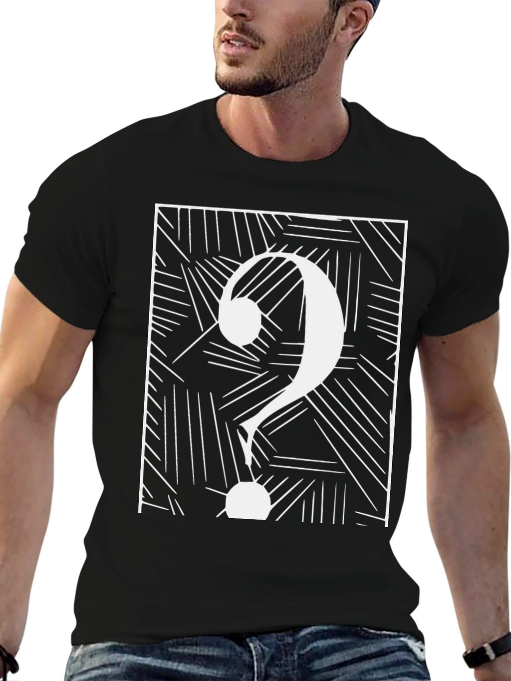 Abstract Question Mark Graphic Tee