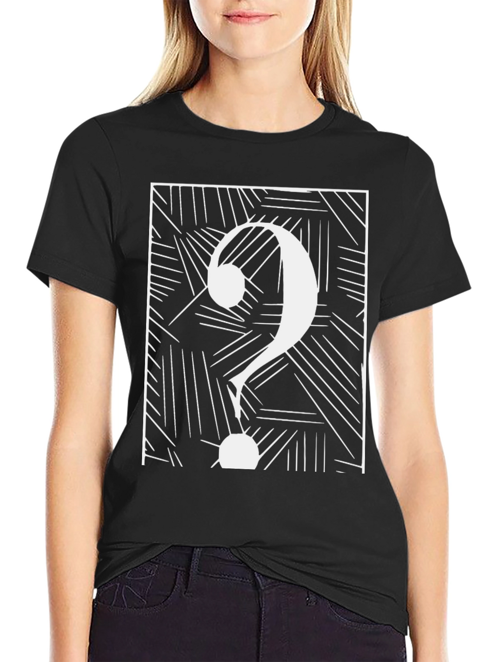 Abstract Question Mark Graphic Tee