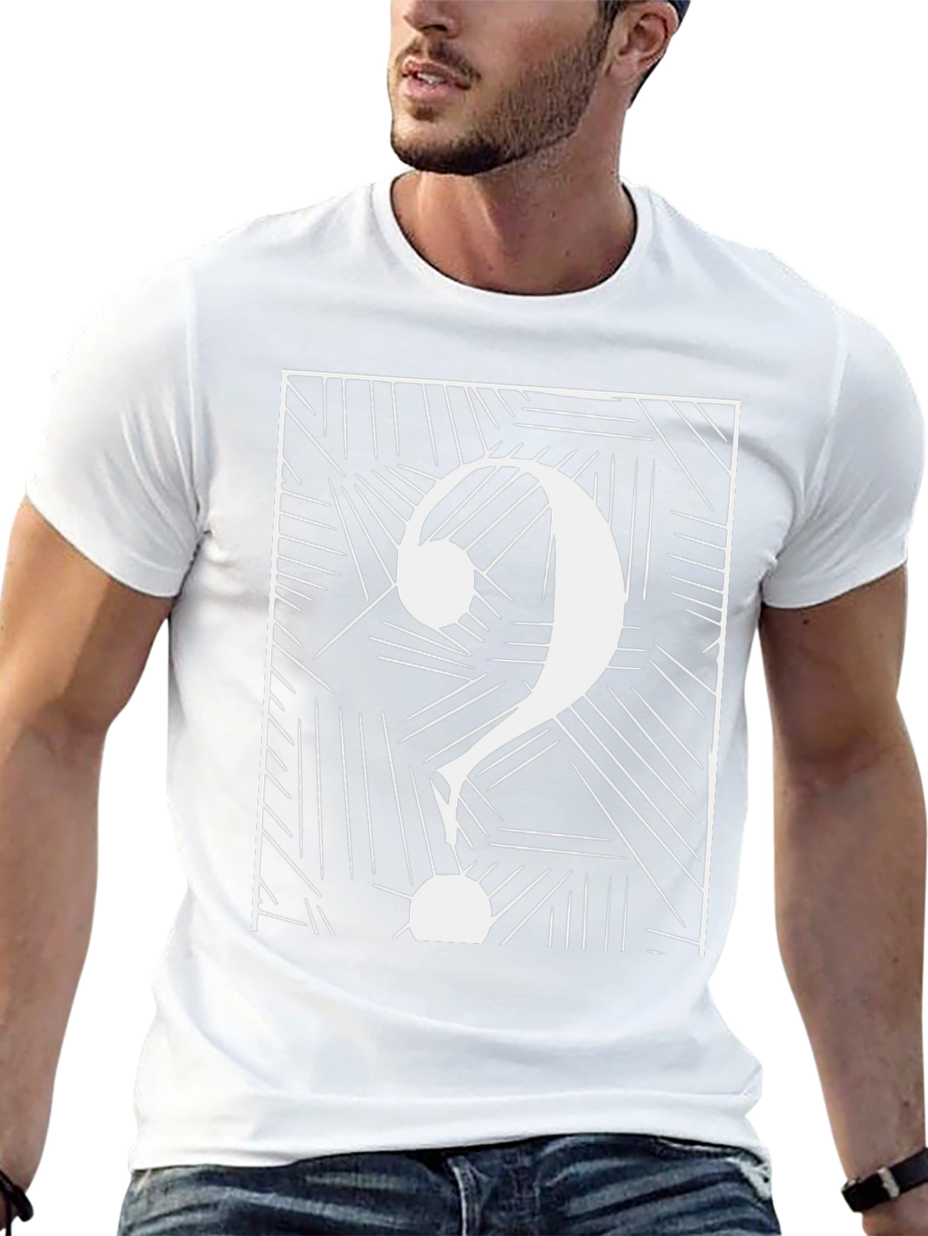 Abstract Question Mark Graphic Tee