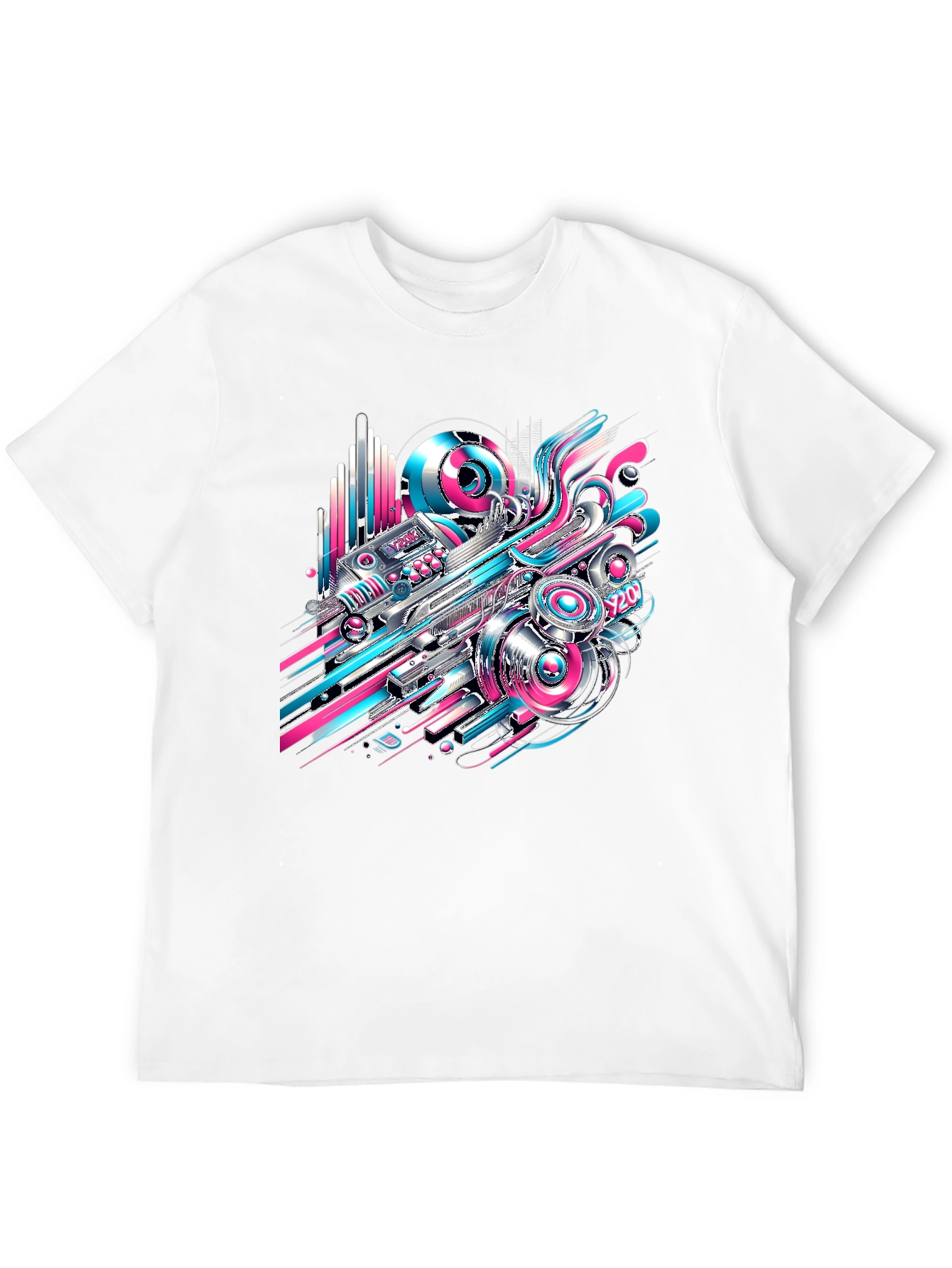 Abstract Tech Black T-Shirt - Bold Design