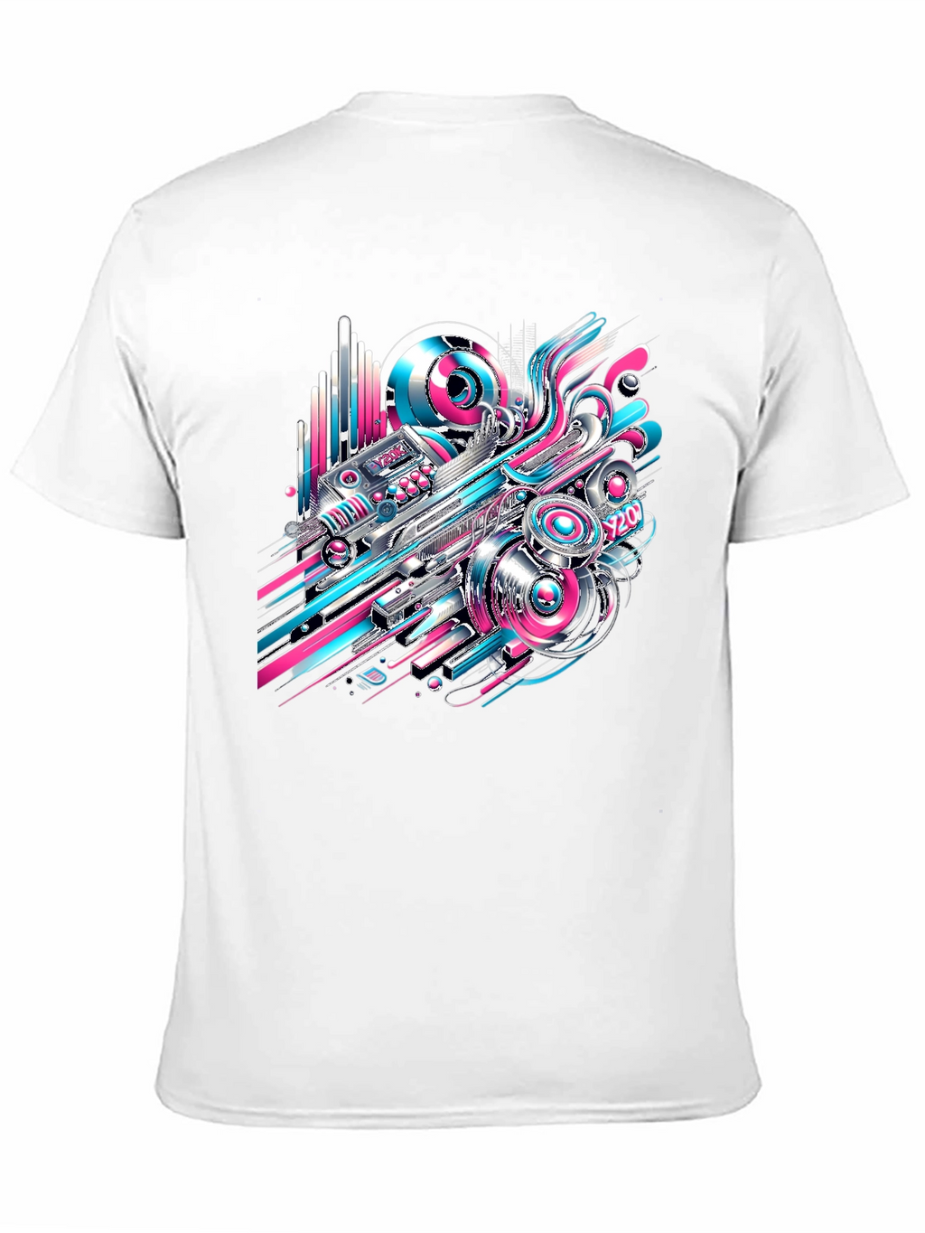 Abstract Tech Black T-Shirt - Bold Design