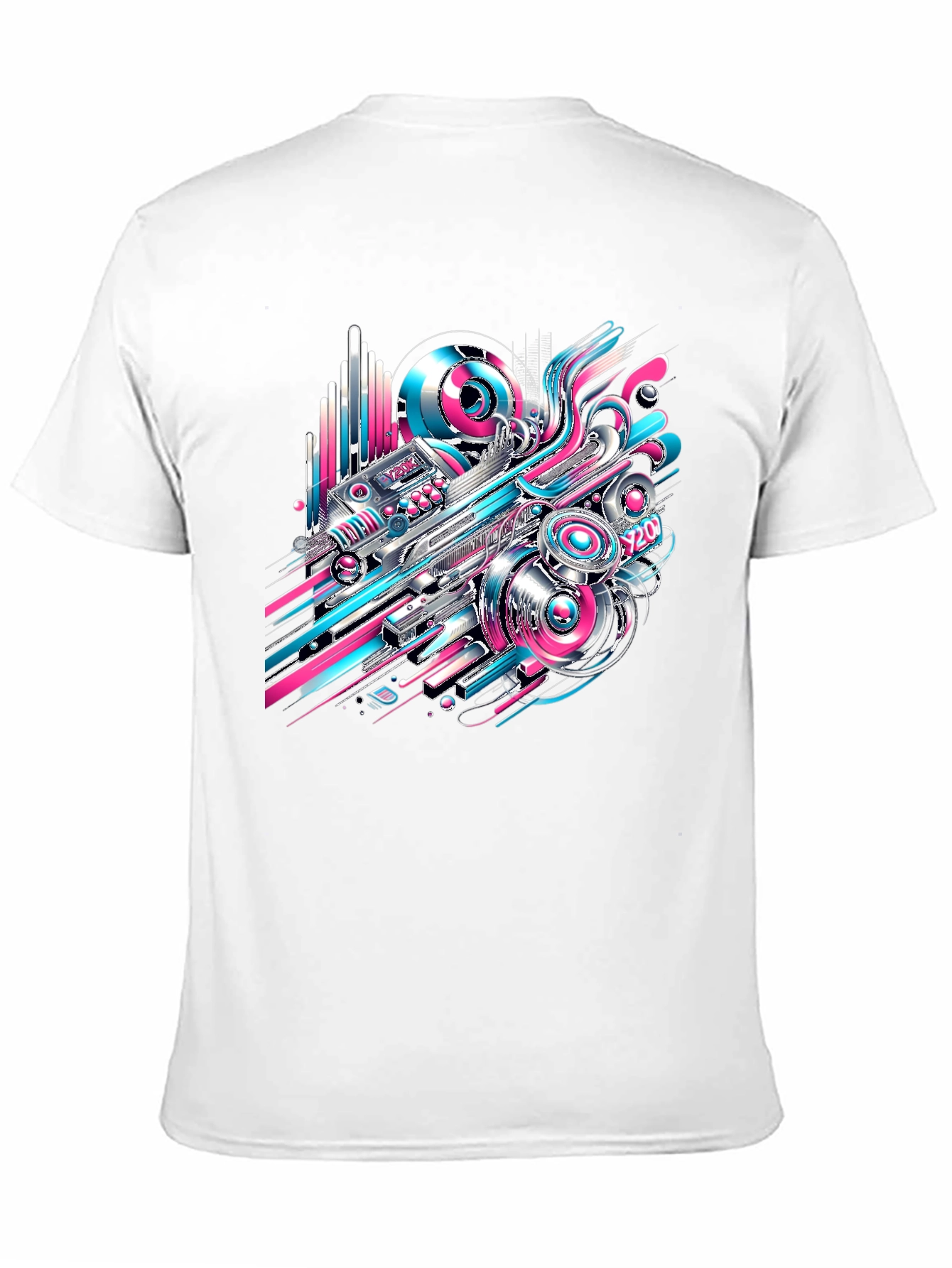 Abstract Tech Black T-Shirt - Bold Design