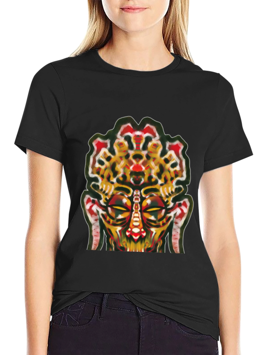 Abstract Face Graphic Tee - Unique Streetwear